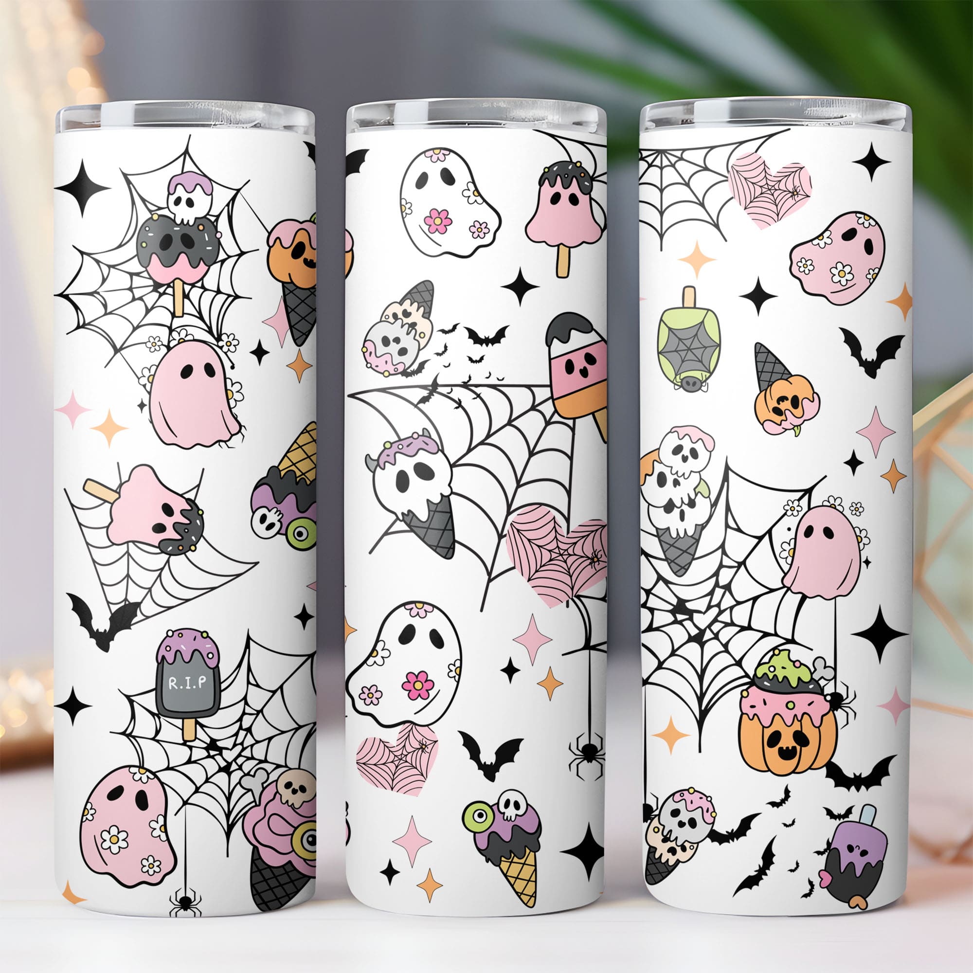 Soft Spooky Vibes 👻 | Cute Halloween Skinny Tumbler |T1283