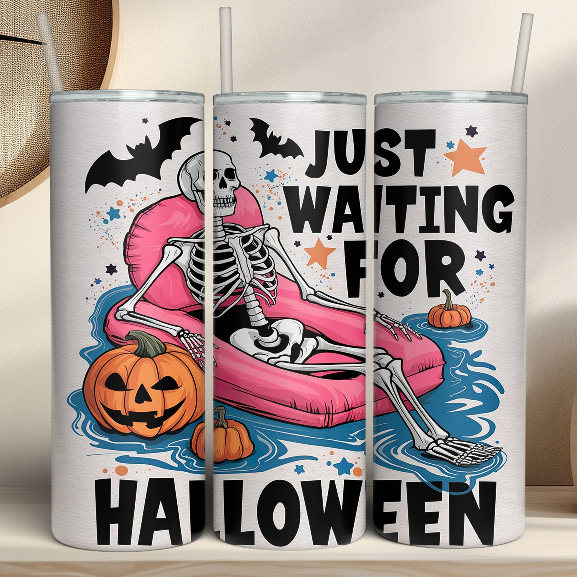 Emotionally Attached to October 🎃 | Halloween Skeleton Tumbler |T1284