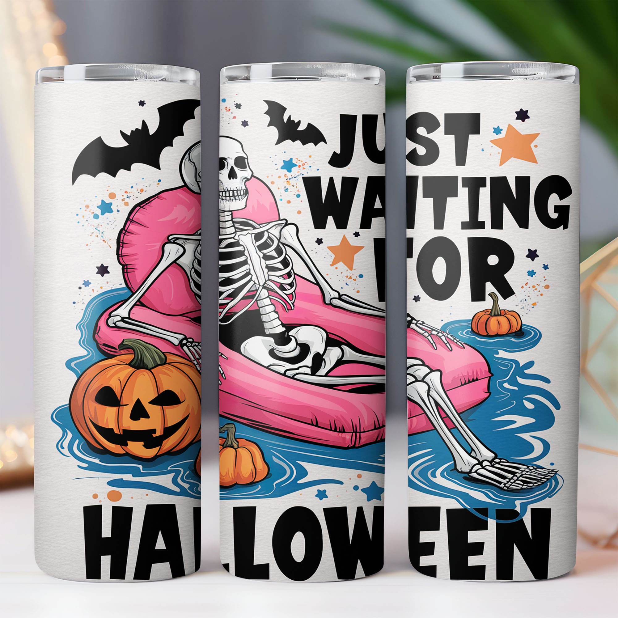 Emotionally Attached to October 🎃 | Halloween Skeleton Tumbler |T1284