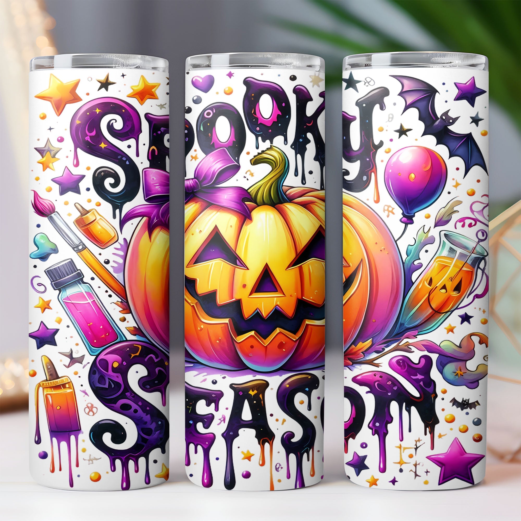 Pumpkin Dopamine Cup 🎃 | Spooky Season Skinny Tumbler |T1301