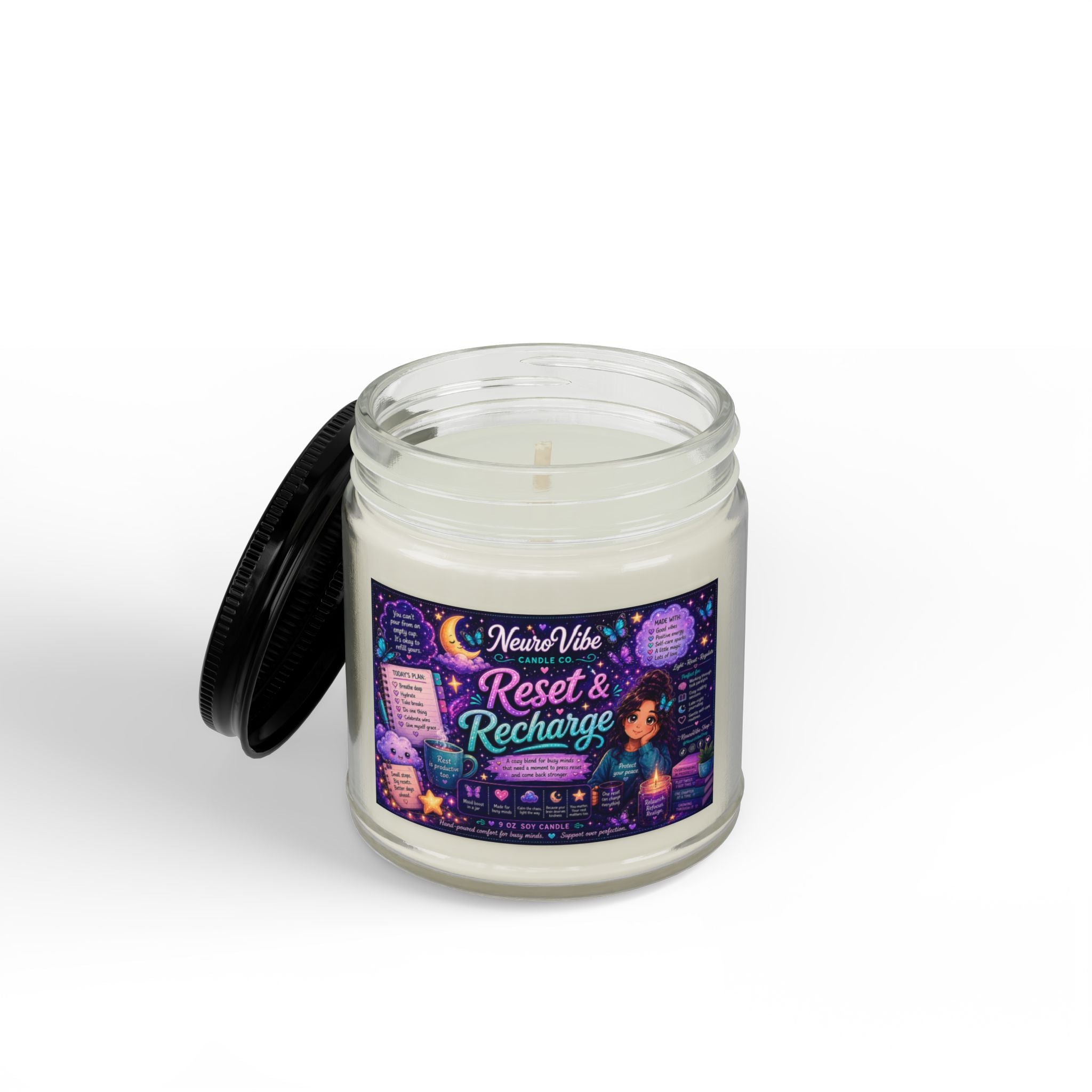 Reset & Recharge Soy Candle — Scented Jar Candle (4oz & 9oz)
