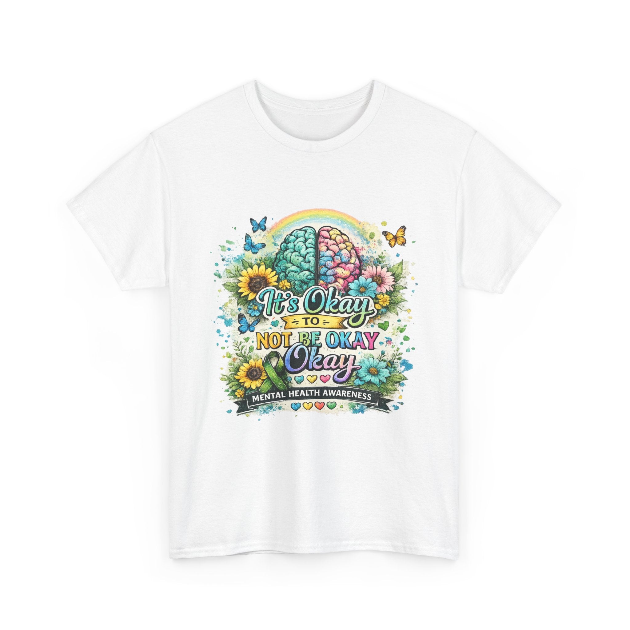 It’s Okay to Not Be Okay Tee ✨ | Inspirational Mental Health Shirt | NeuroVibe Shop™