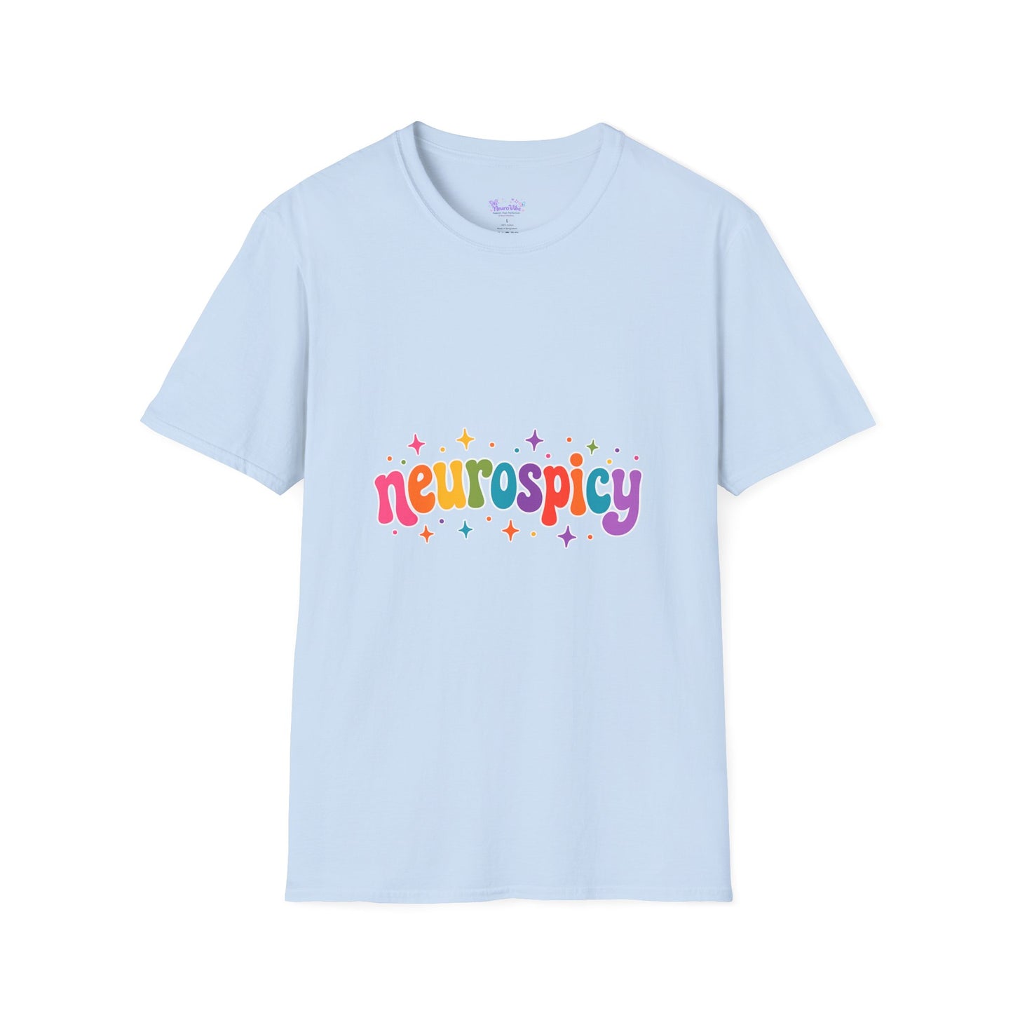Neurospicy Rainbow T-Shirt | Neurodiversity Pride Shirt | ADHD Autism Awareness Tee | Colorful Neurodivergent Graphic T-Shirt | LGBTQ+ Inclusive Neurospicy Apparel