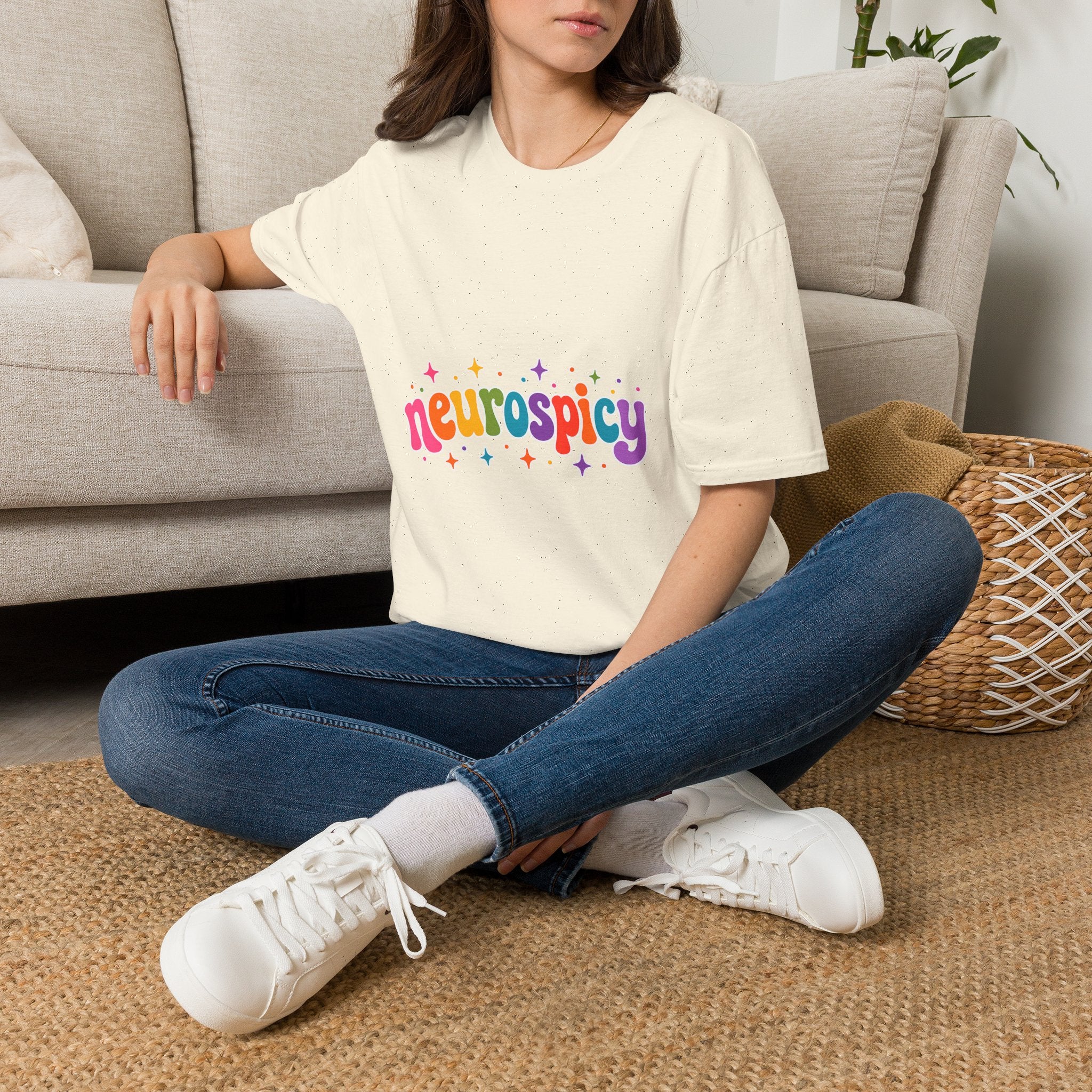 Neurospicy Rainbow T-Shirt | Neurodiversity Pride Shirt | ADHD Autism Awareness Tee | Colorful Neurodivergent Graphic T-Shirt | LGBTQ+ Inclusive Neurospicy Apparel