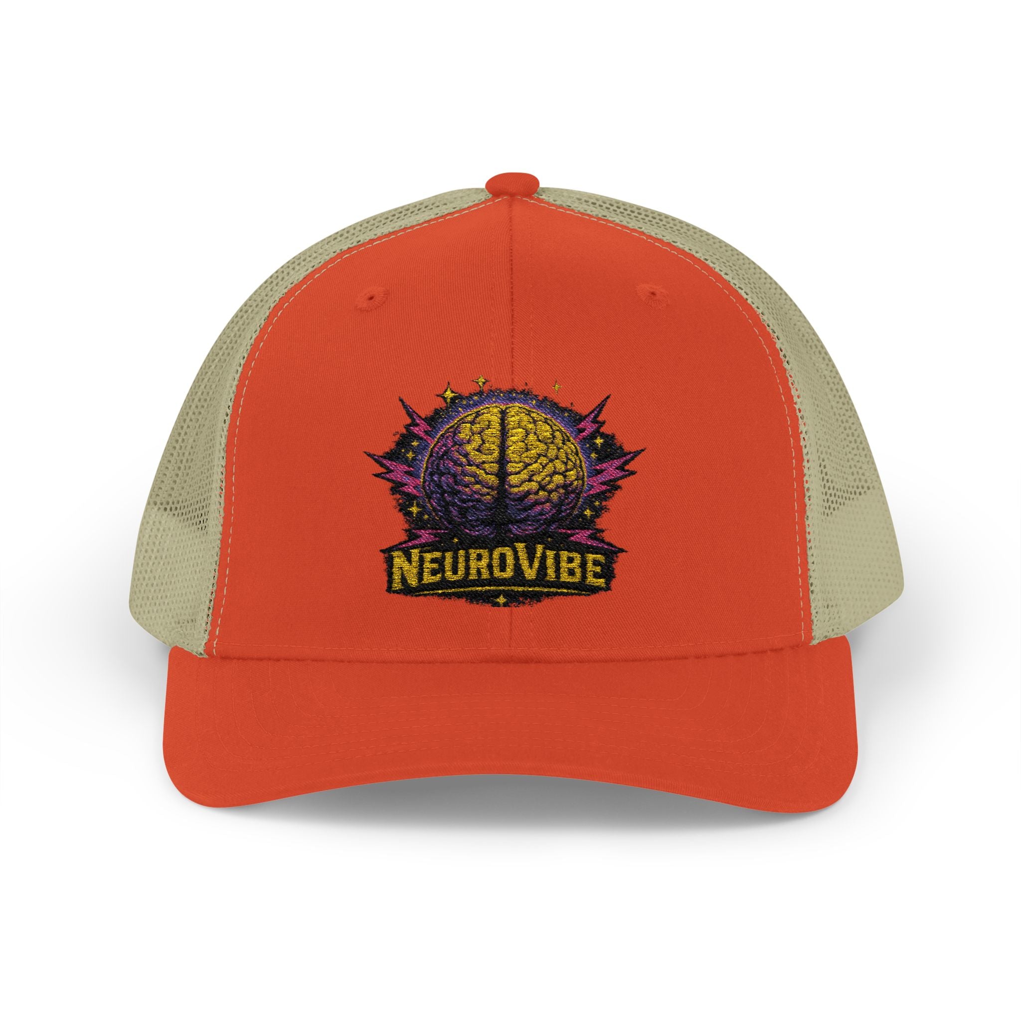 NeuroVibe Shop Retro Patch Hat – Purple Galaxy Mountain Logo Cap, Neurodiversity Awareness Hat, ADHD Autism Support Apparel, Vintage Outdoor Style Gift