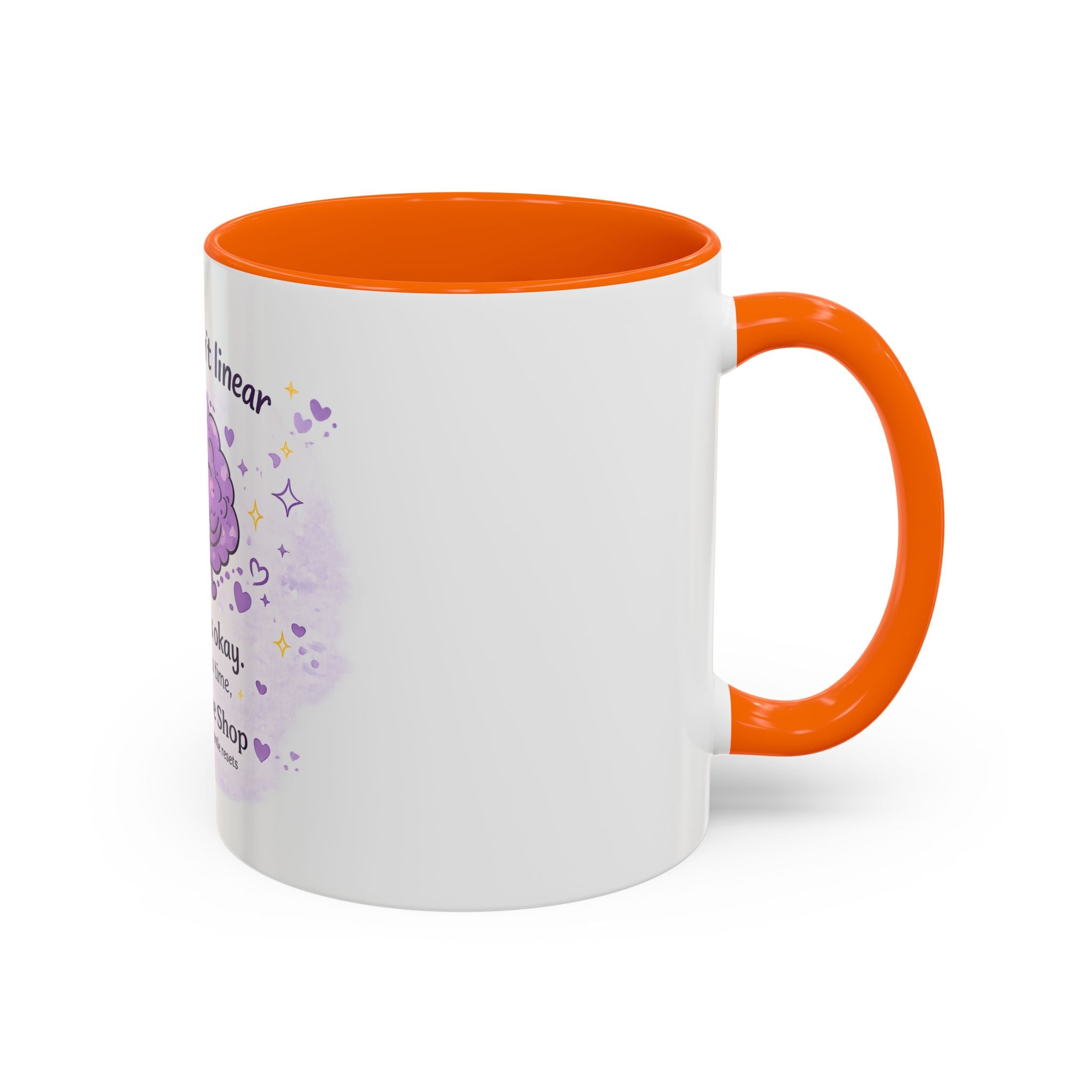 Healing Isn't Linear Coffee Mug | Cute Brain Tea/Coffee Cup, Mental Health Support Gift | NeuroVibe Shop™