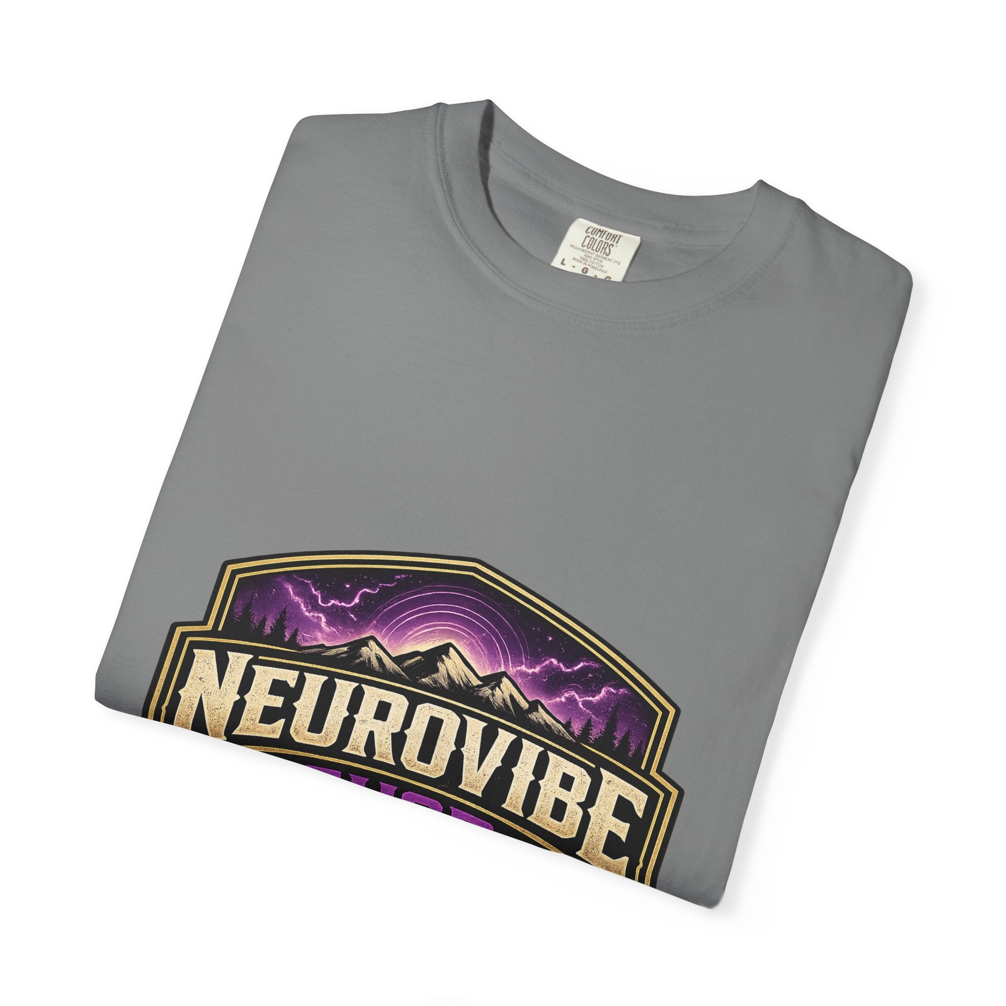 NeuroVibe Shop Ignite Your Mind T-Shirt | Purple Lightning Brain Graphic Tee | Neurodiversity Awareness Shirt | ADHD Autism Mental Health Support Apparel