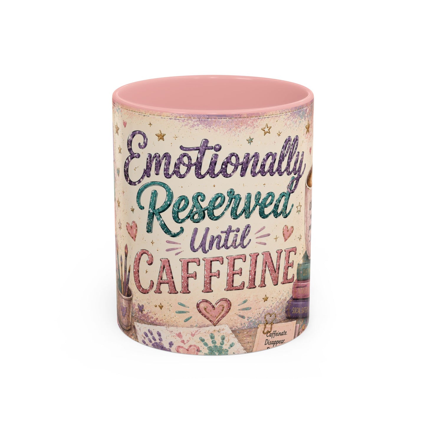 Emotionally Reserved Until Caffeine Mug ✨ | Cozy Introvert Coffee Cup | NeuroVibe Shop™