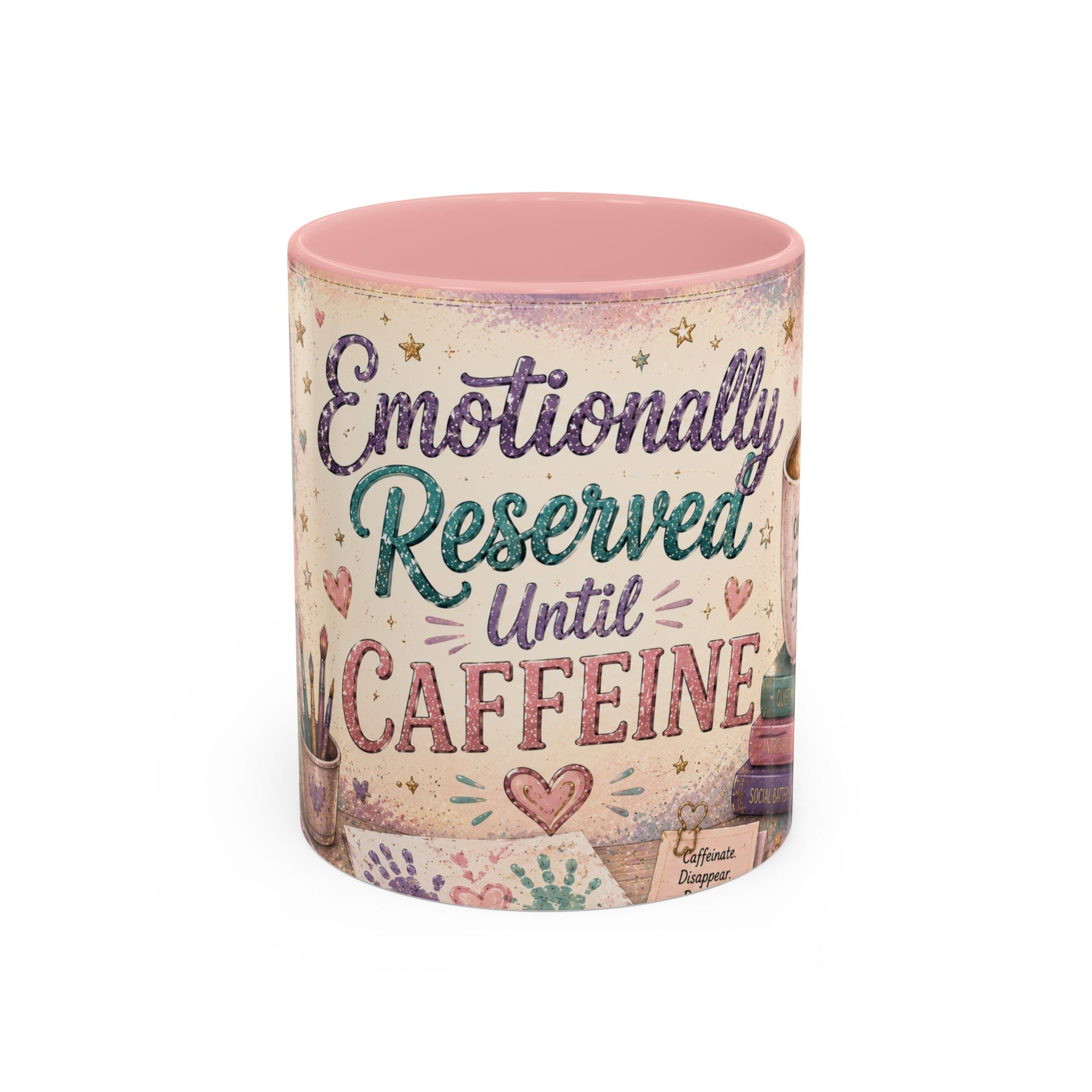 Emotionally Reserved Until Caffeine Mug ✨ | Cozy Introvert Coffee Cup | NeuroVibe Shop™