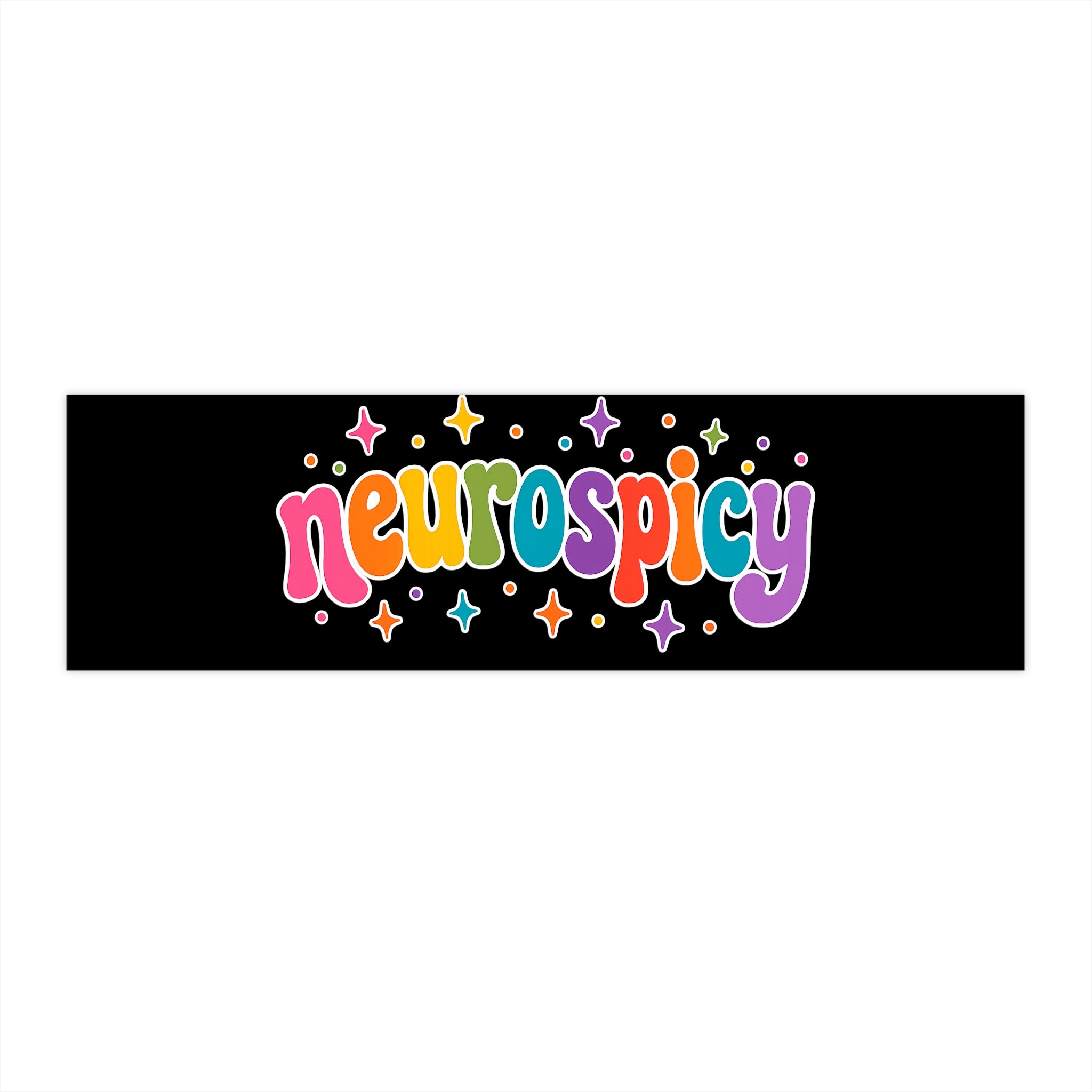 Neurospicy Bumper Sticker
Neurospicy Bumper Sticker | Funny ADHD Autism Neurodivergent Pride Car Decal