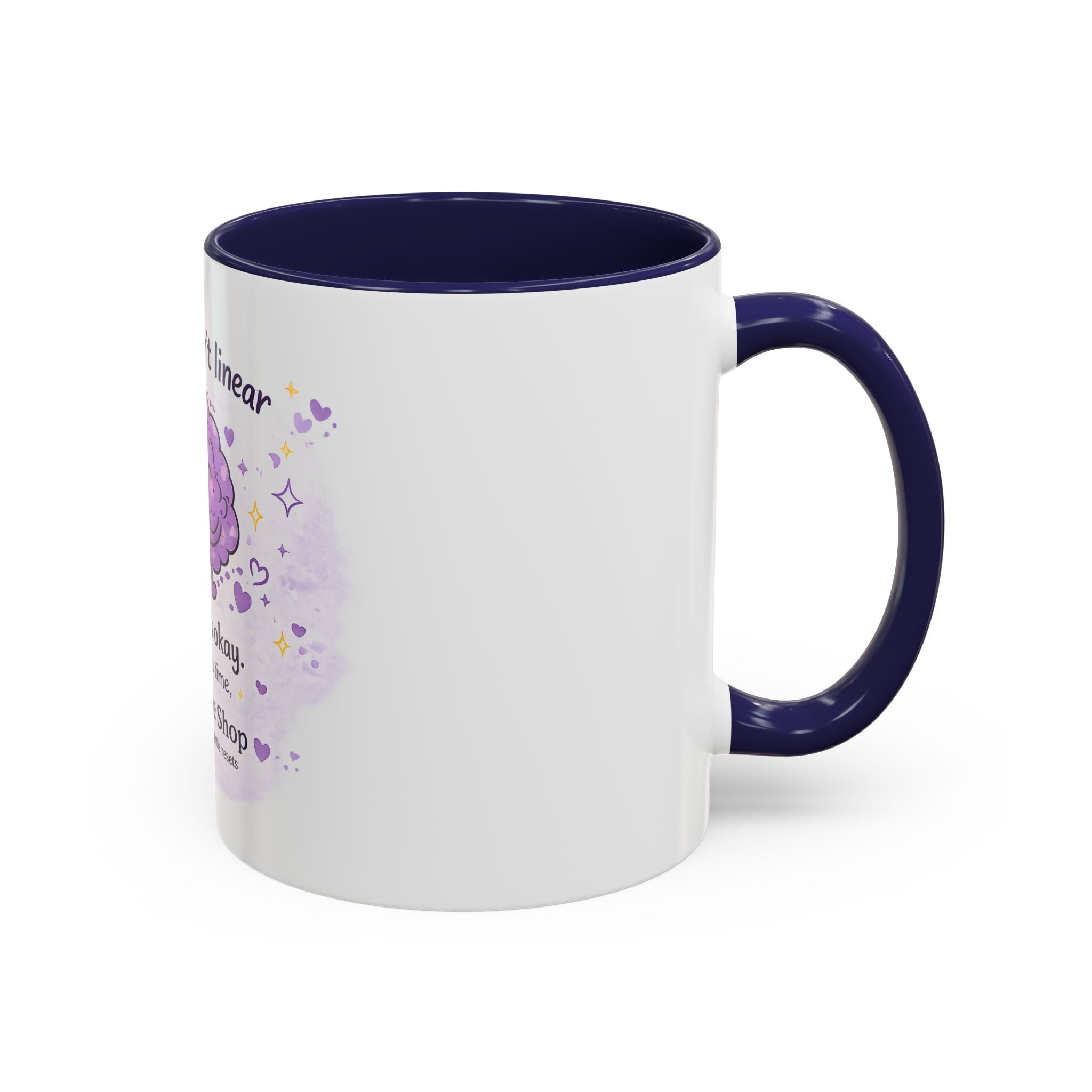 Healing Isn't Linear Coffee Mug | Cute Brain Tea/Coffee Cup, Mental Health Support Gift | NeuroVibe Shop™