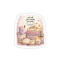 📚 Stay Cozy Reading Sticker | Cozy Books, Cat & Tea Aesthetic Pastel Decal