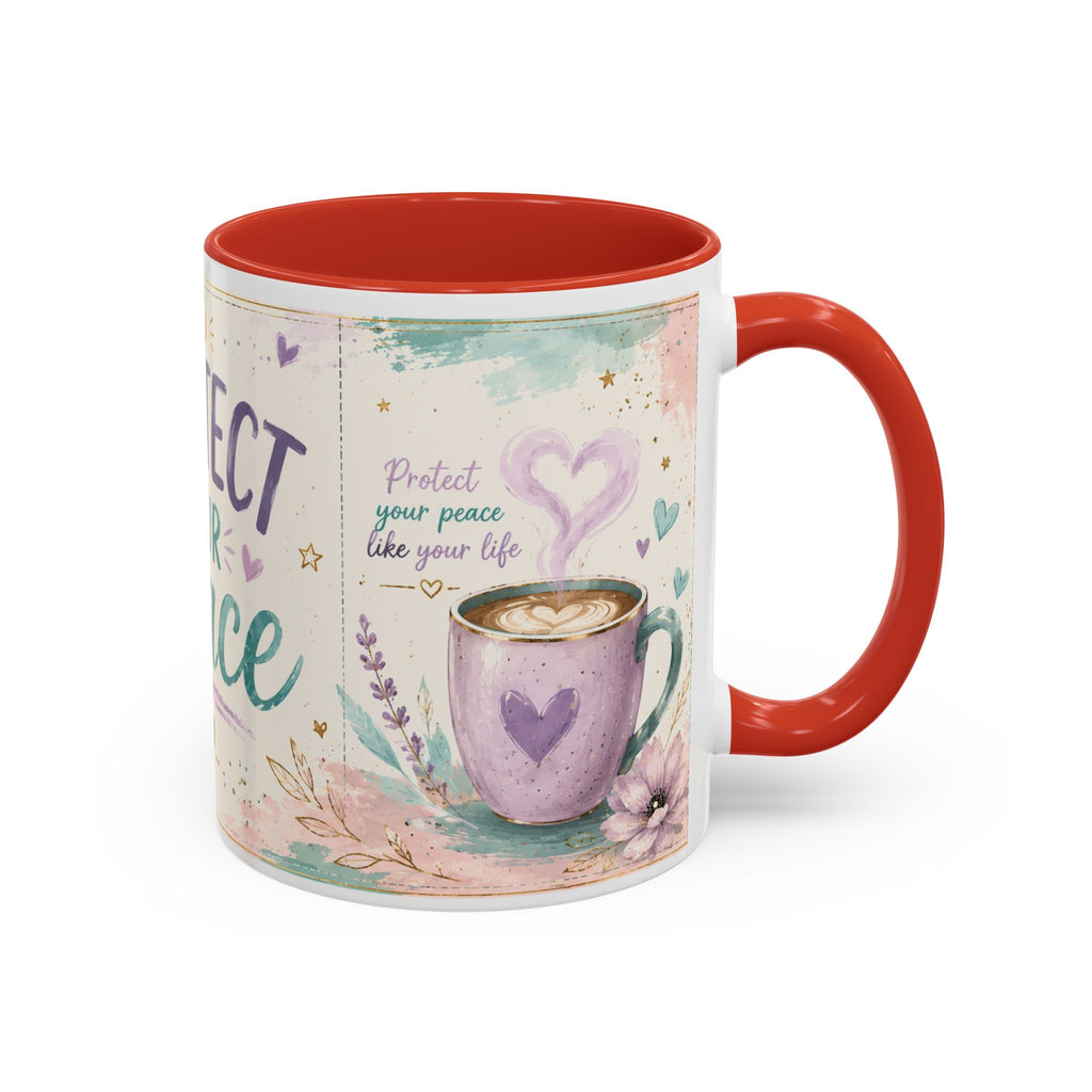 Protect Your Peace Mug ✨ | Pastel Self-Care Coffee Cup | NeuroVibe Shop™