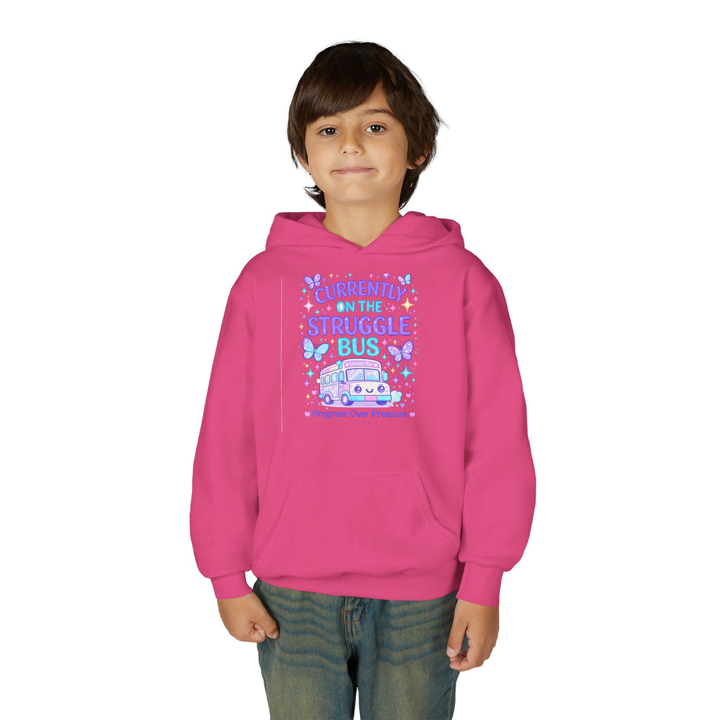 Currently on the Struggle Bus Youth Hoodie | NeuroVibe Shop™ Mental Health Awareness Hoodie