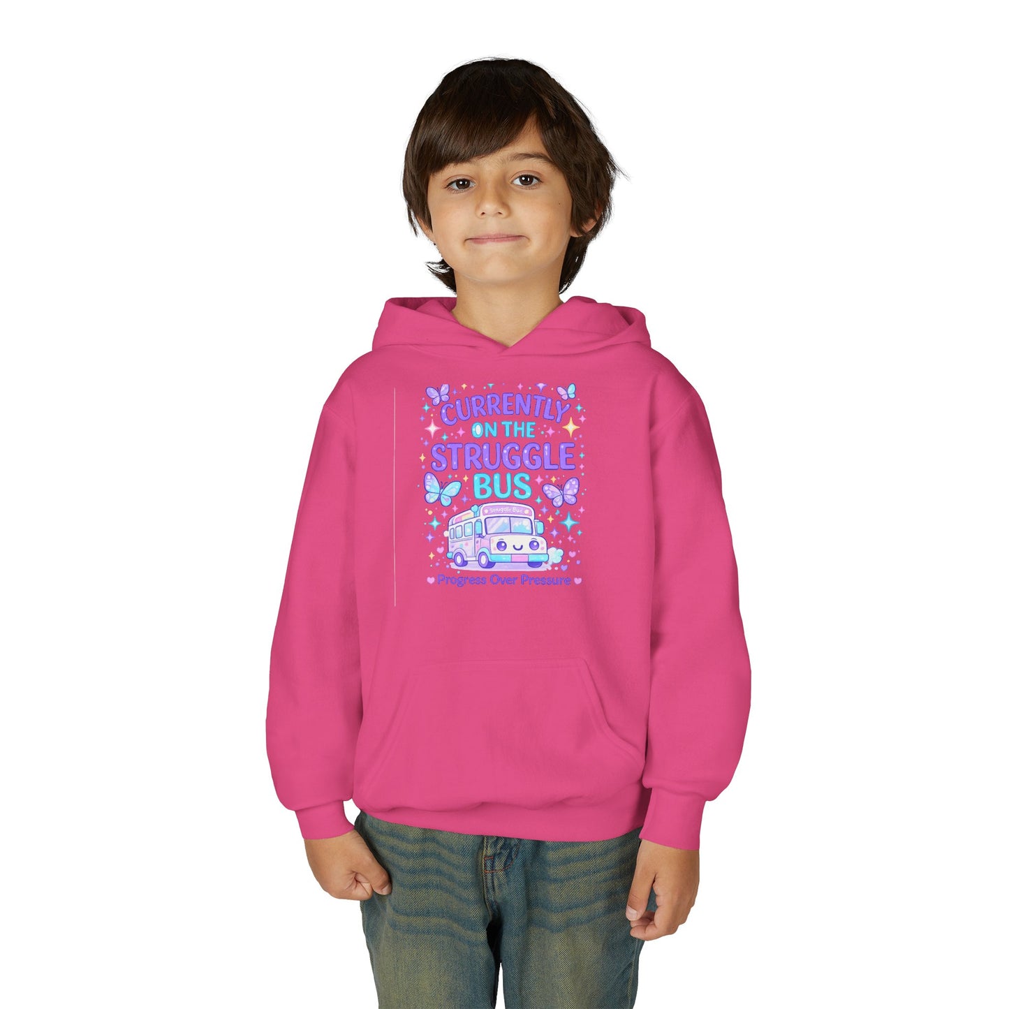 Currently on the Struggle Bus Youth Hoodie | NeuroVibe Shop™ Mental Health Awareness Hoodie