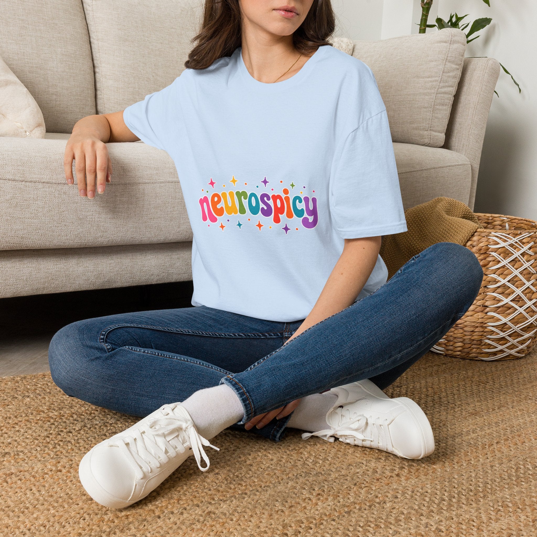 Neurospicy Rainbow T-Shirt | Neurodiversity Pride Shirt | ADHD Autism Awareness Tee | Colorful Neurodivergent Graphic T-Shirt | LGBTQ+ Inclusive Neurospicy Apparel