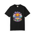 Radiate Positive Shirt – Groovy Purple & Teal Sunshine Floral Tee | Mental Health Awareness Gift