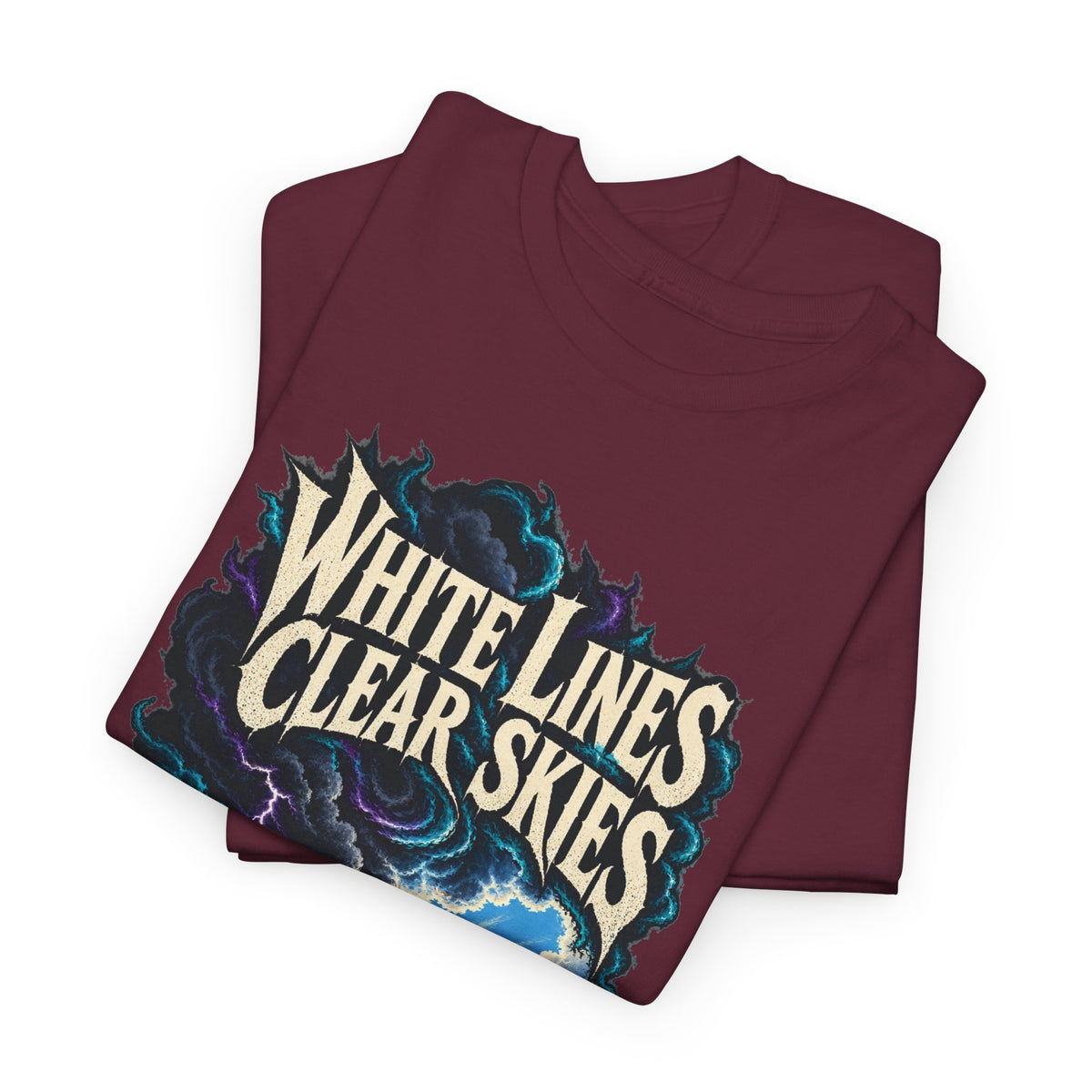 White Lines Clear Skies Band Tee | Neur0vibes Rock Shirt