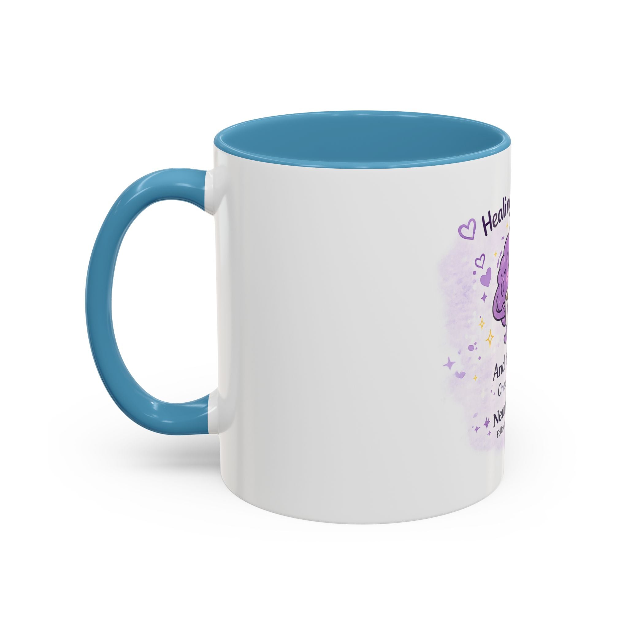 Healing Isn't Linear Coffee Mug | Cute Brain Tea/Coffee Cup, Mental Health Support Gift | NeuroVibe Shop™