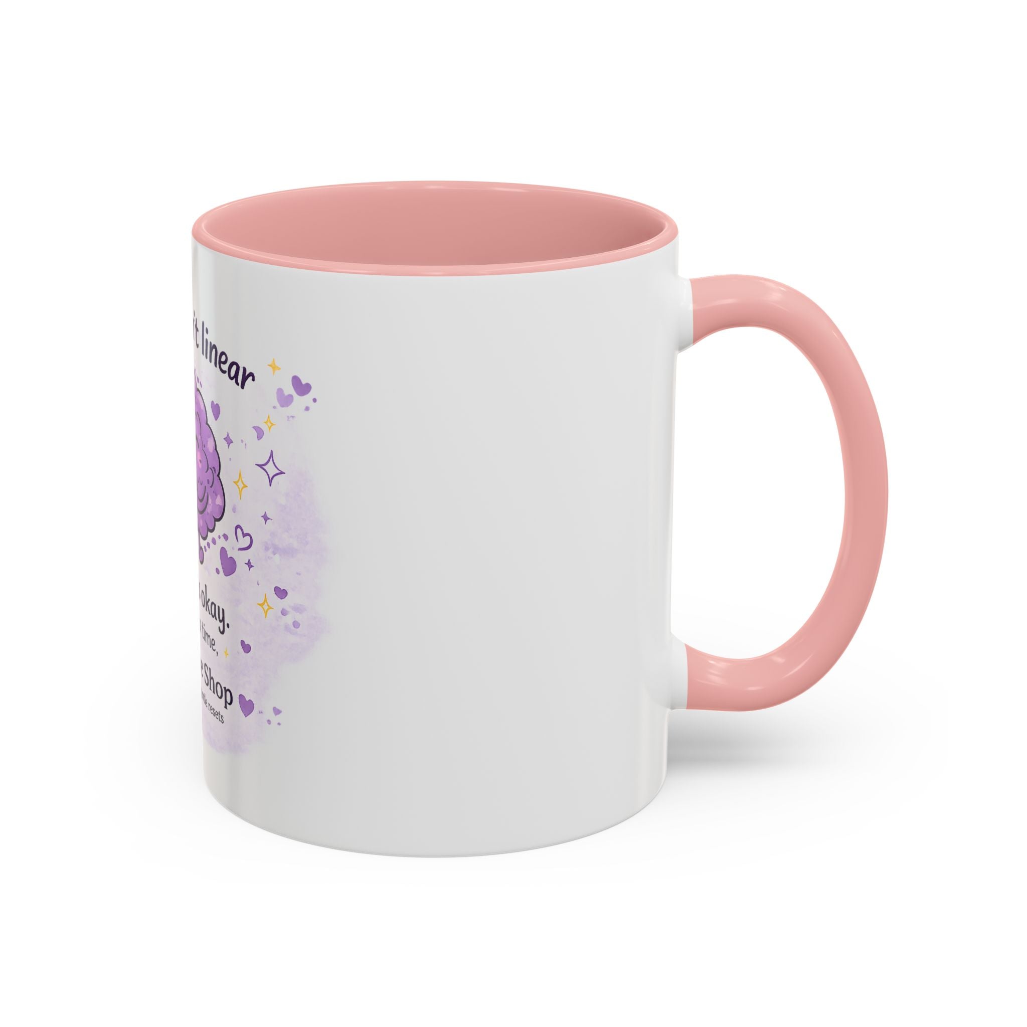 Healing Isn't Linear Coffee Mug | Cute Brain Tea/Coffee Cup, Mental Health Support Gift | NeuroVibe Shop™