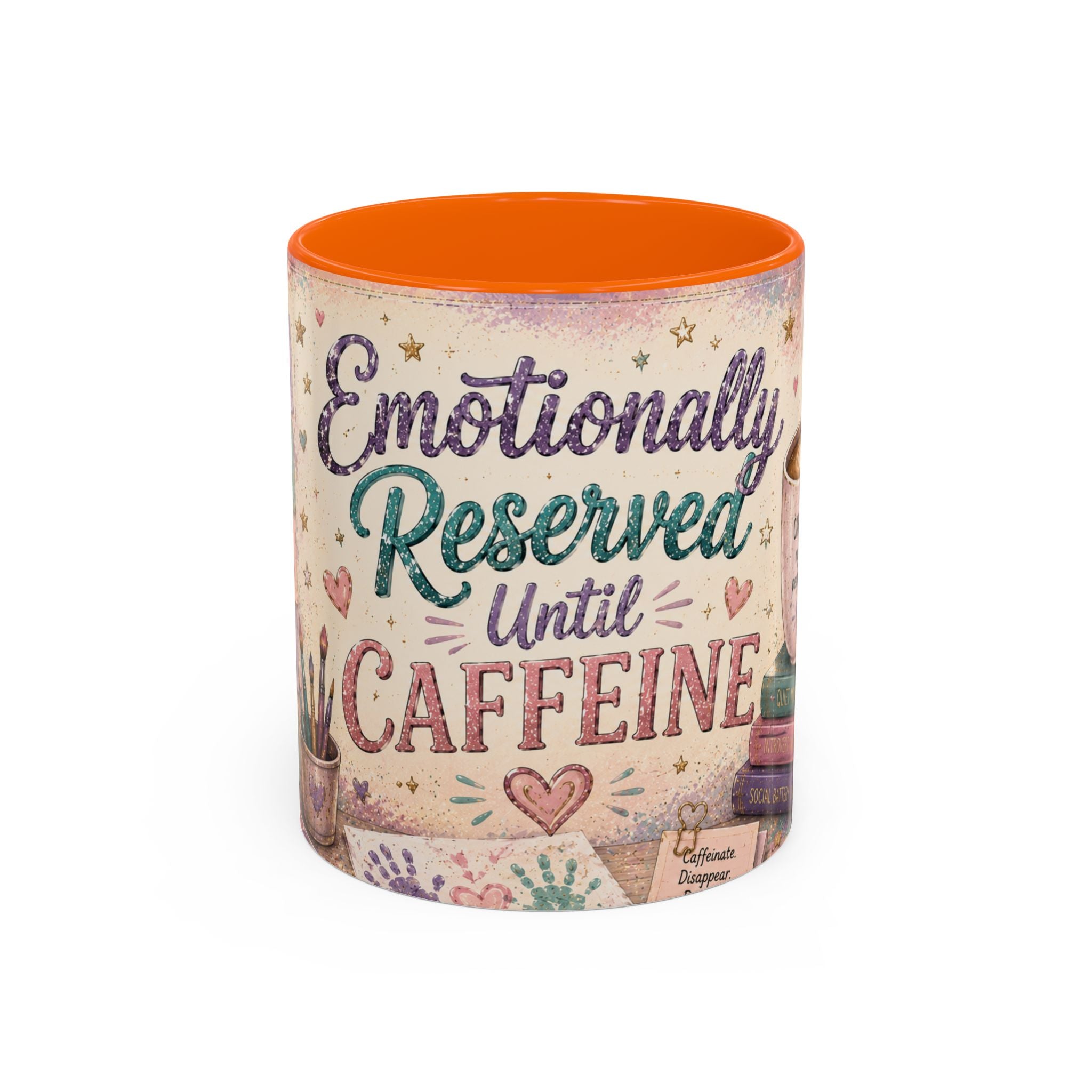 Emotionally Reserved Until Caffeine Mug ✨ | Cozy Introvert Coffee Cup | NeuroVibe Shop™