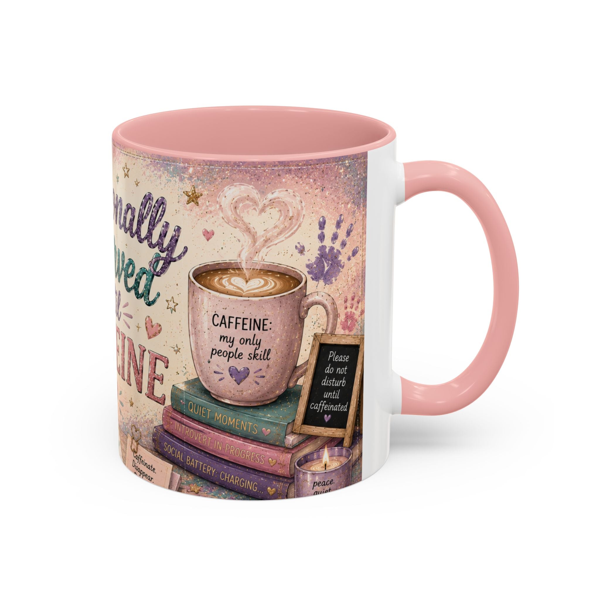 Emotionally Reserved Until Caffeine Mug ✨ | Cozy Introvert Coffee Cup | NeuroVibe Shop™