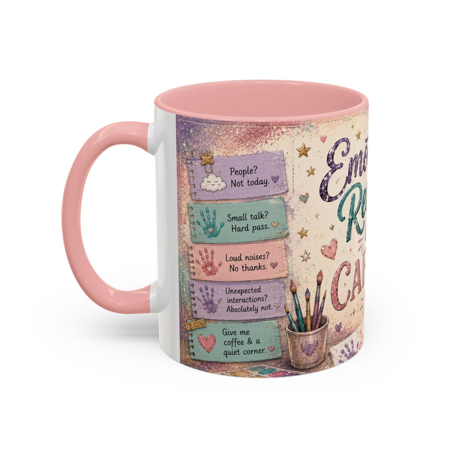 Emotionally Reserved Until Caffeine Mug ✨ | Cozy Introvert Coffee Cup | NeuroVibe Shop™