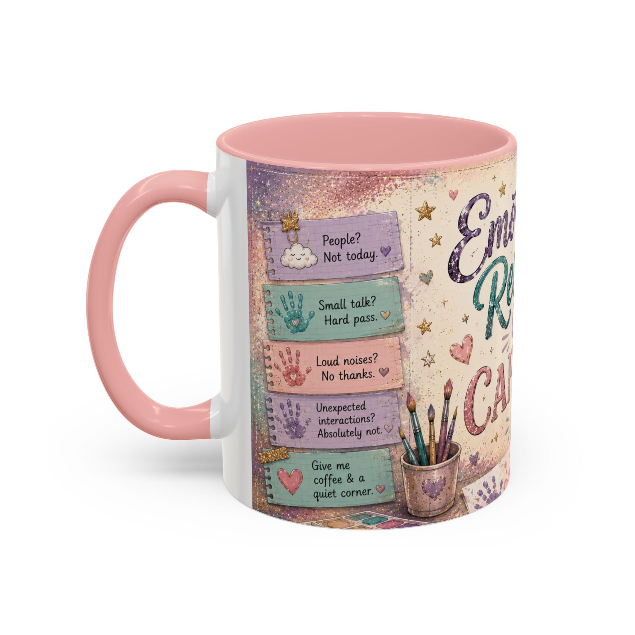 Emotionally Reserved Until Caffeine Mug ✨ | Cozy Introvert Coffee Cup | NeuroVibe Shop™