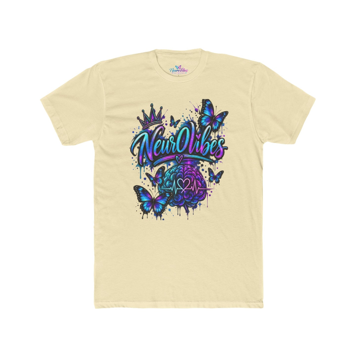 Neur0Vibes Butterfly Brain Graphic Tee | Neurodivergent ADHD AuDHD Shirt