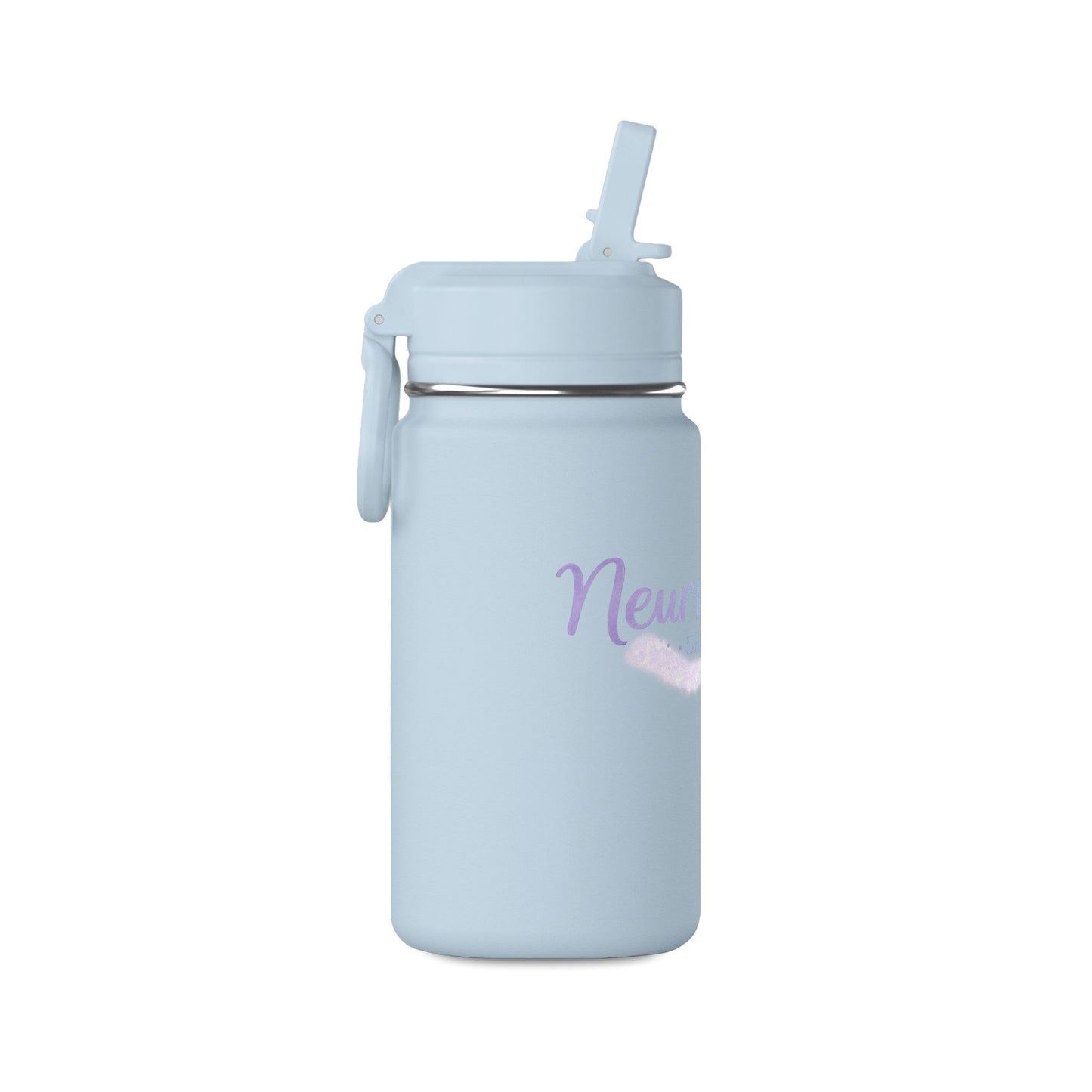 NeuroVibe Butterfly Mini Water Bottle | Kids Back-to-School Drink Bottle | Purple Teal School Hydration Bottle