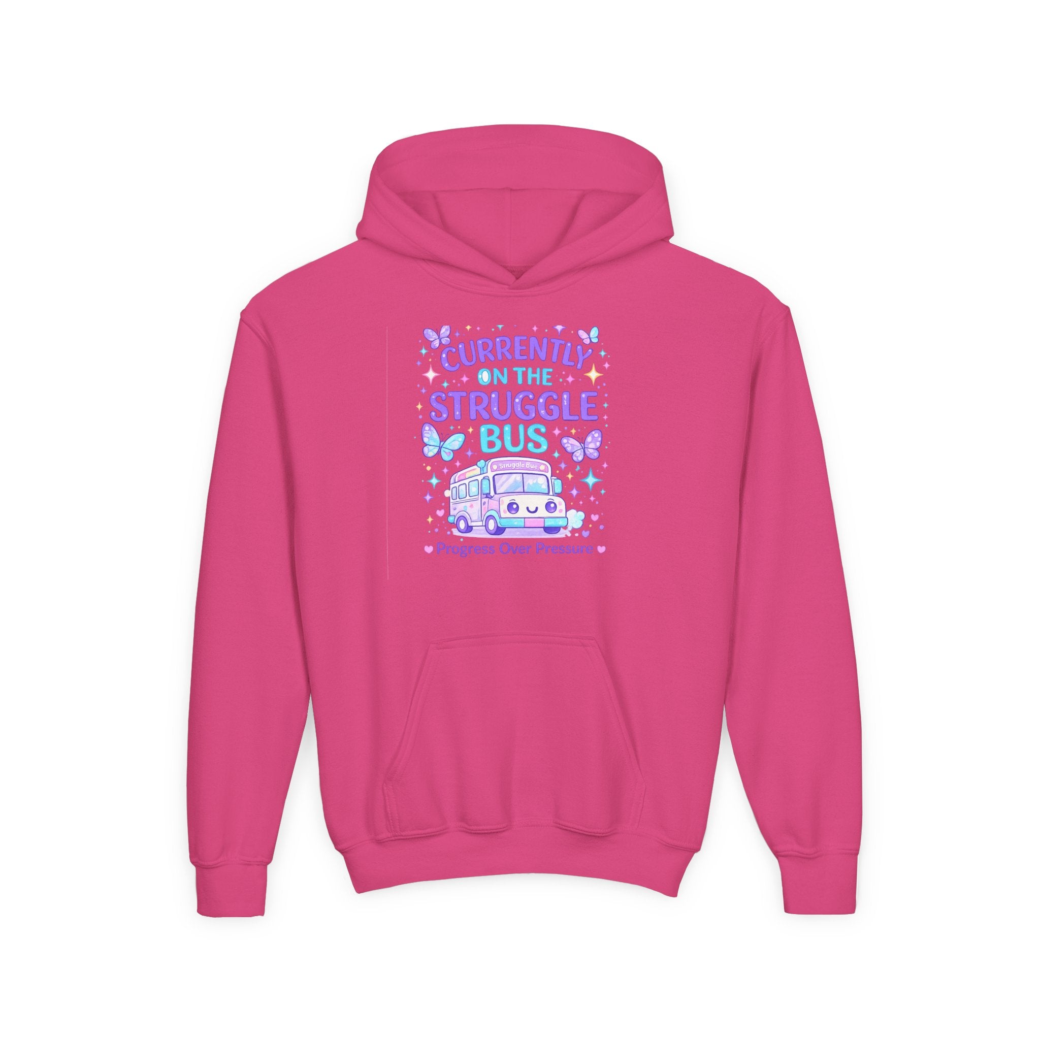Currently on the Struggle Bus Youth Hoodie | NeuroVibe Shop™ Mental Health Awareness Hoodie