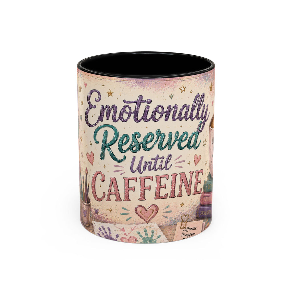 Emotionally Reserved Until Caffeine Mug ✨ | Cozy Introvert Coffee Cup | NeuroVibe Shop™