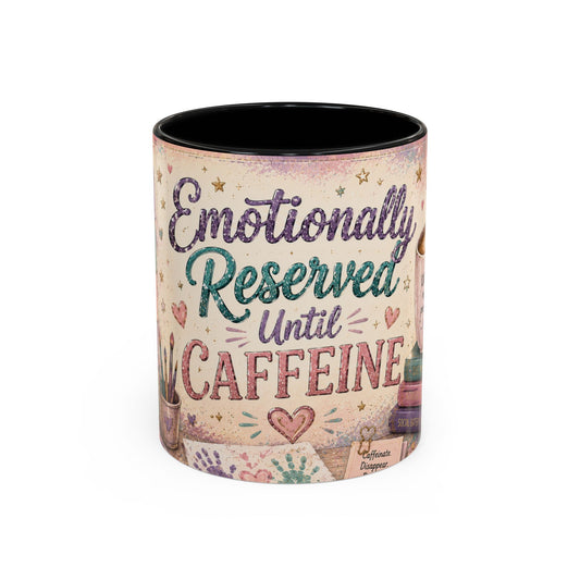 Emotionally Reserved Until Caffeine Mug ✨ | Cozy Introvert Coffee Cup | NeuroVibe Shop™