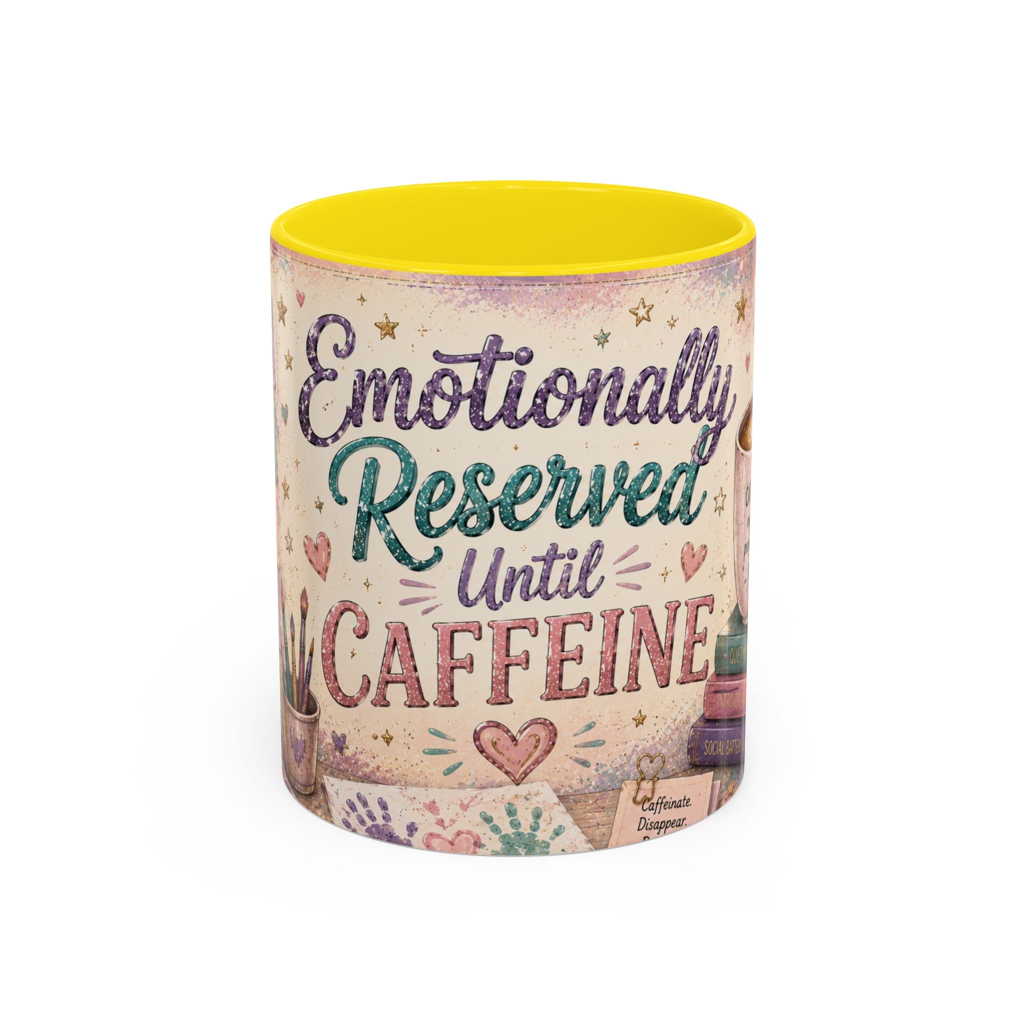 Emotionally Reserved Until Caffeine Mug ✨ | Cozy Introvert Coffee Cup | NeuroVibe Shop™