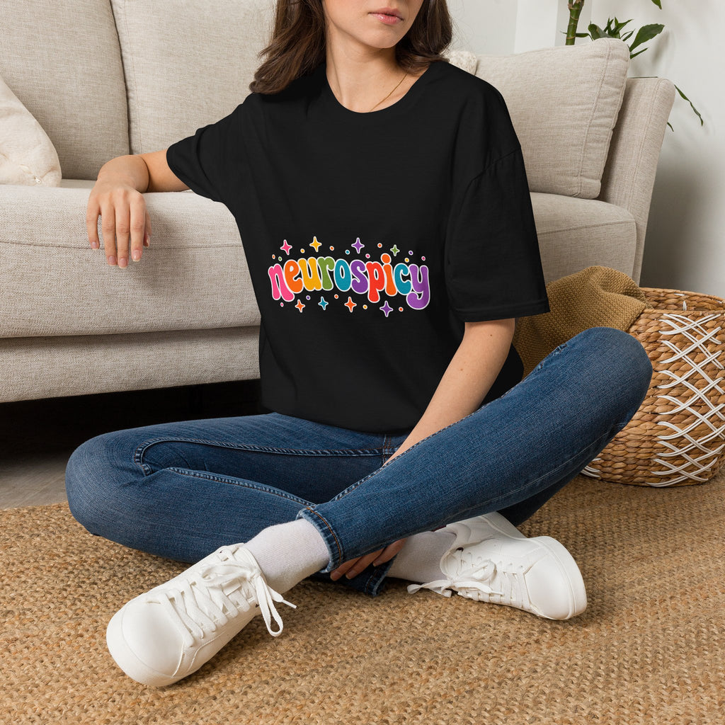 Neurospicy Rainbow T-Shirt | Neurodiversity Pride Shirt | ADHD Autism Awareness Tee | Colorful Neurodivergent Graphic T-Shirt | LGBTQ+ Inclusive Neurospicy Apparel