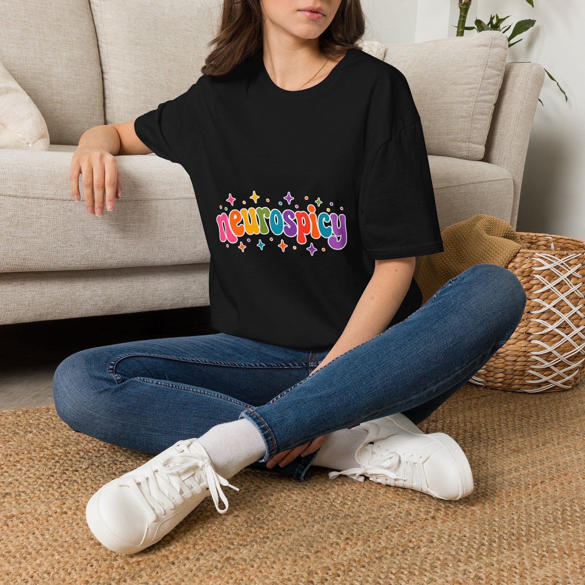 Neurospicy Rainbow T-Shirt | Neurodiversity Pride Shirt | ADHD Autism Awareness Tee | Colorful Neurodivergent Graphic T-Shirt | LGBTQ+ Inclusive Neurospicy Apparel
