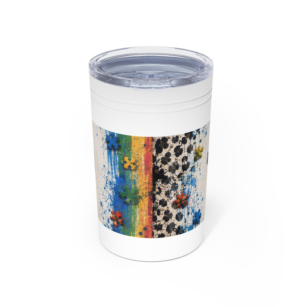 Autism Awareness Tumbler 🌈 | Puzzle Heart Travel Cup | NeuroVibe Shop™
