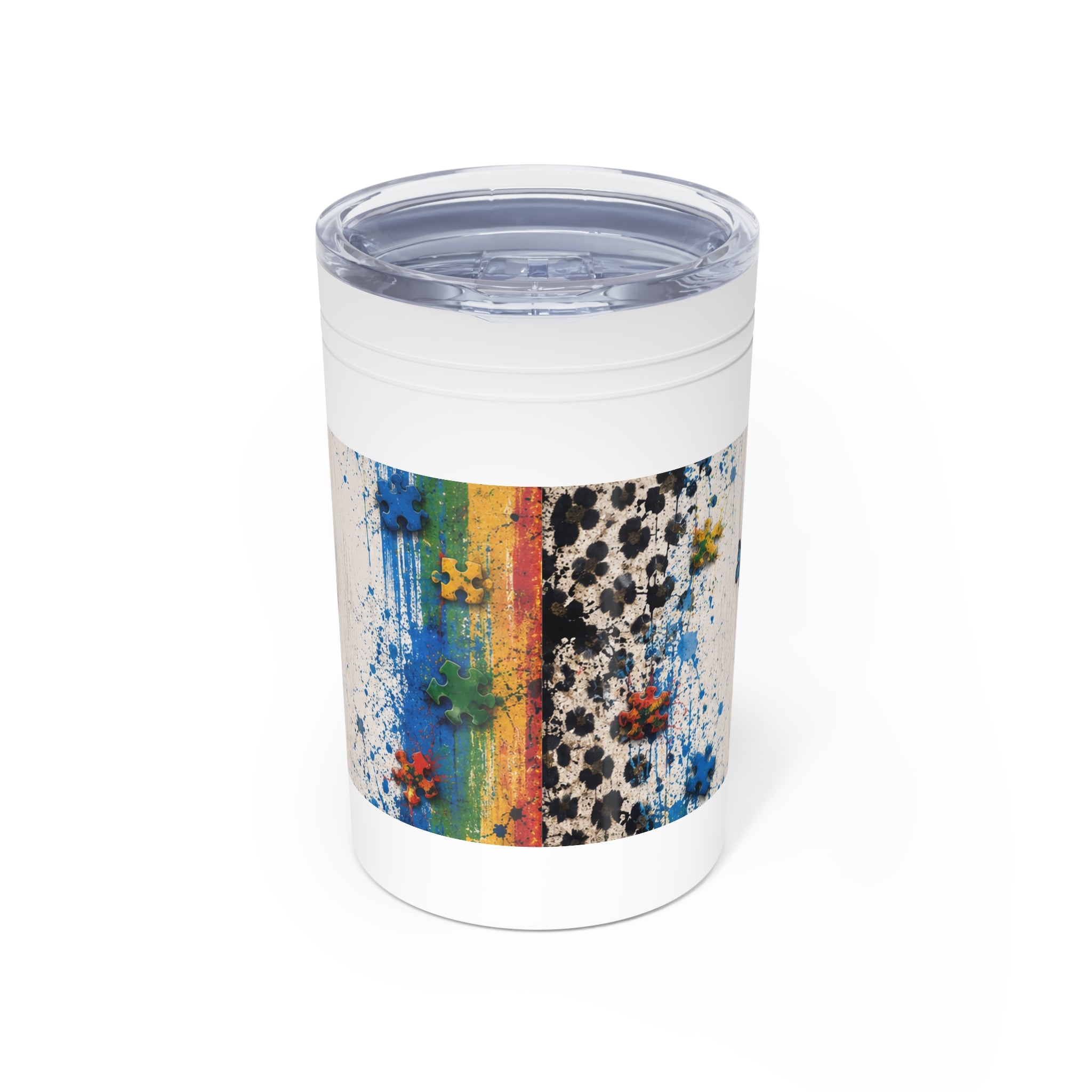 Autism Awareness Tumbler 🌈 | Puzzle Heart Travel Cup | NeuroVibe Shop™