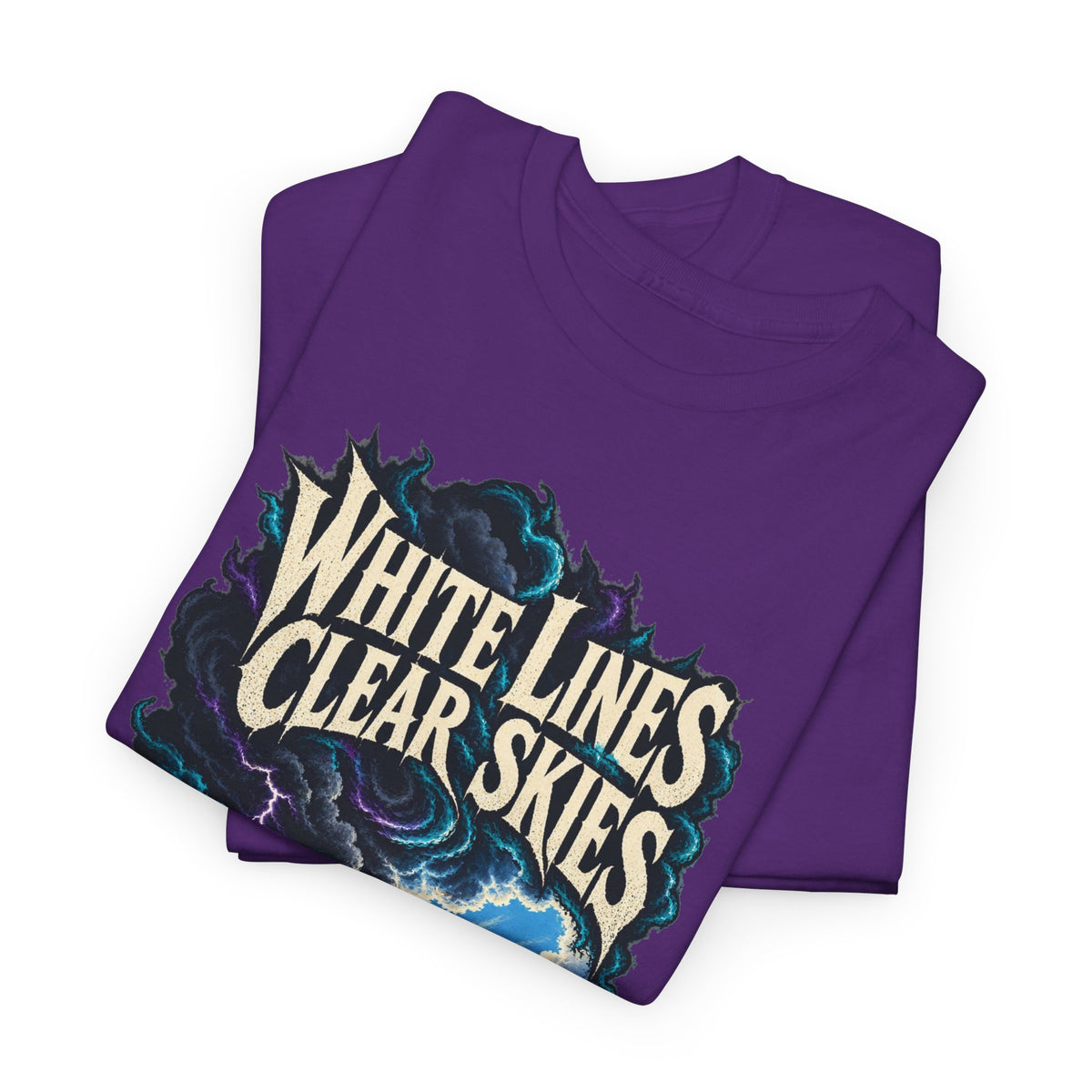 White Lines Clear Skies Band Tee | Neur0vibes Rock Shirt