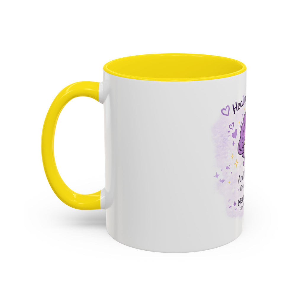 Healing Isn't Linear Coffee Mug | Cute Brain Tea/Coffee Cup, Mental Health Support Gift | NeuroVibe Shop™
