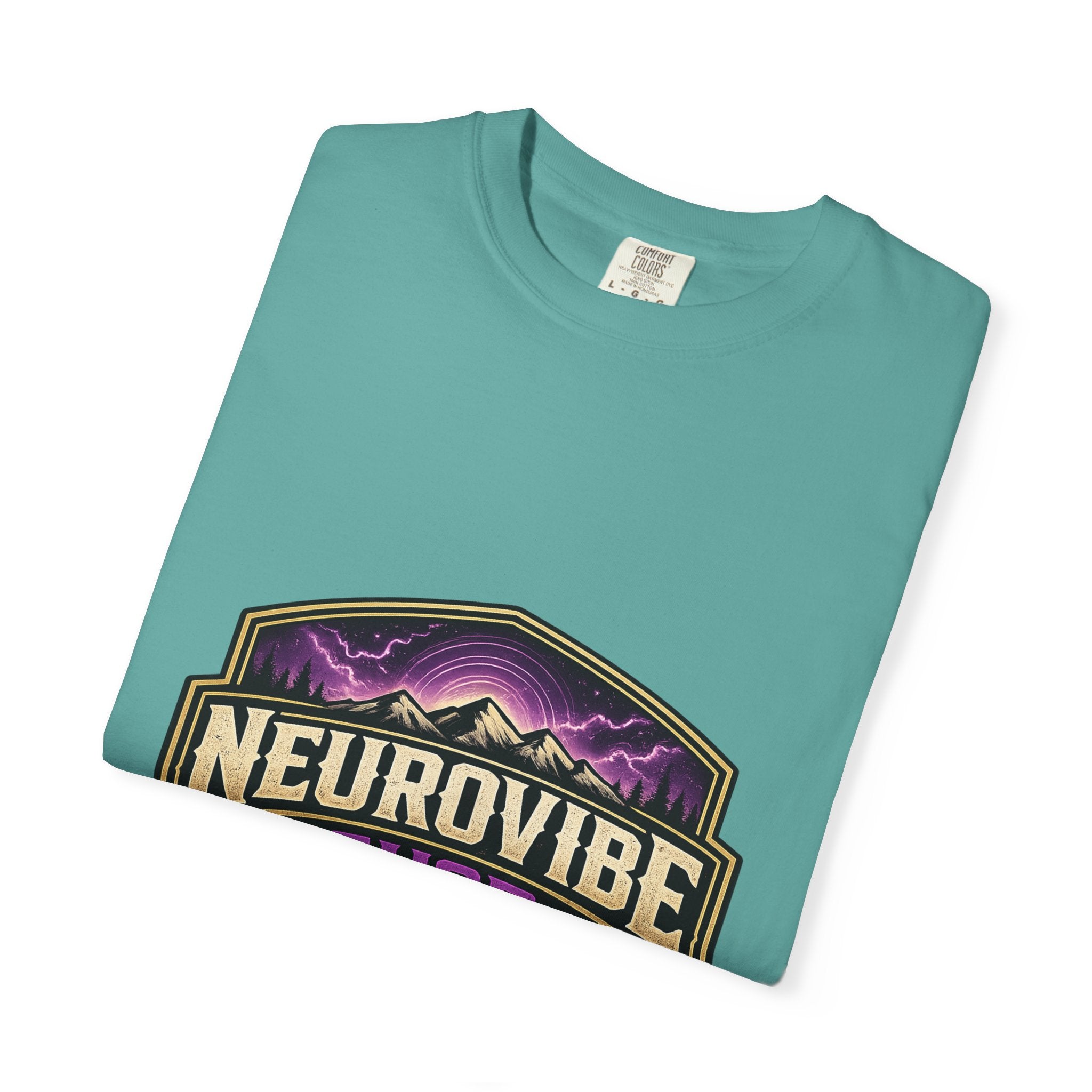 NeuroVibe Shop Ignite Your Mind T-Shirt | Purple Lightning Brain Graphic Tee | Neurodiversity Awareness Shirt | ADHD Autism Mental Health Support Apparel