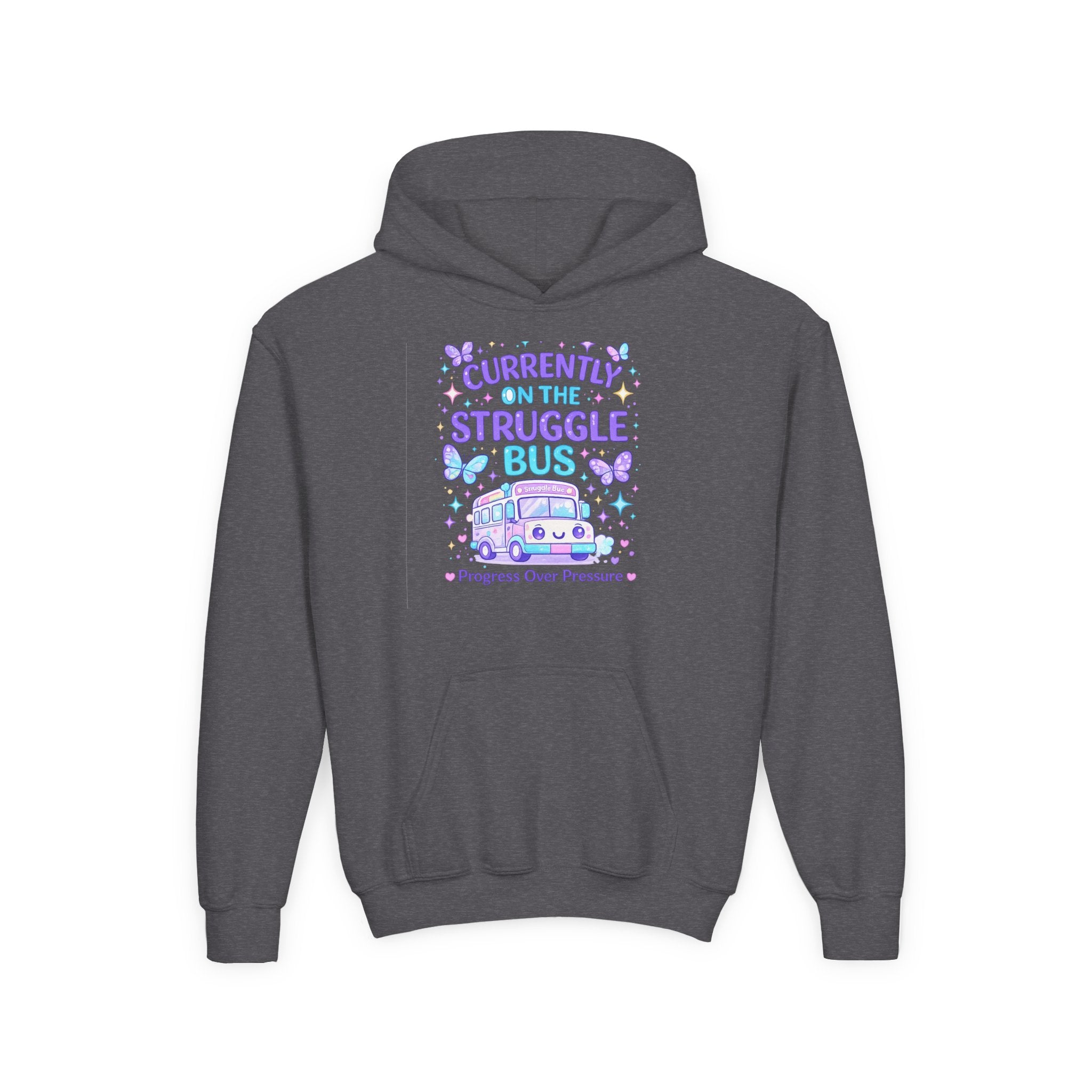Currently on the Struggle Bus Youth Hoodie | NeuroVibe Shop™ Mental Health Awareness Hoodie