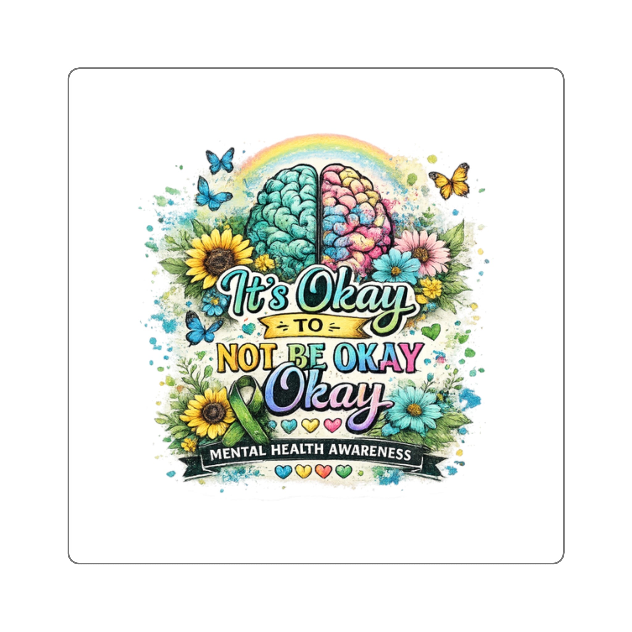 It’s Okay to Not Be Okay Sticker 💜 | Mental Health Awareness Decal | NeuroVibe Shop™