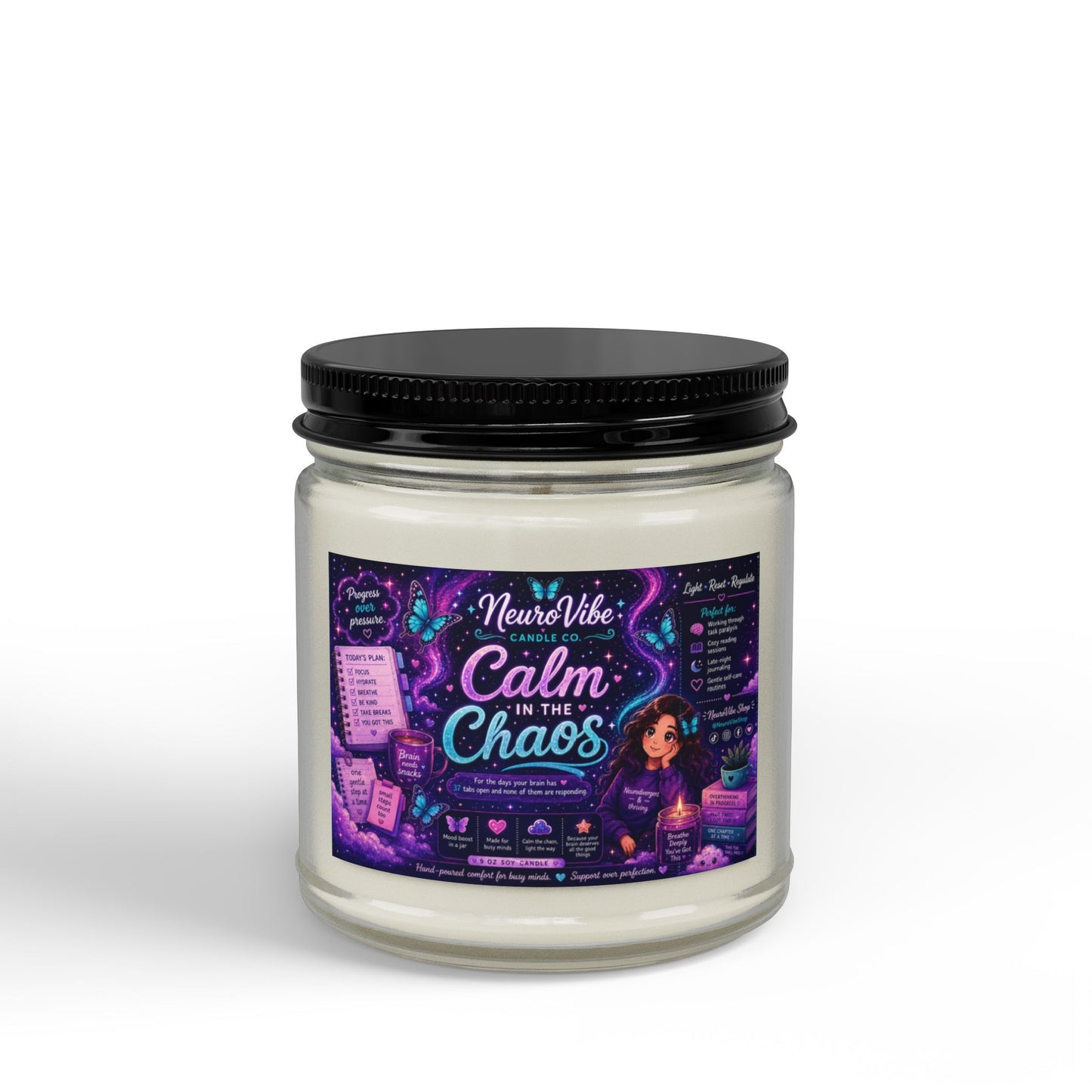 Calm in the Chaos Scented Soy Candle — Aromatherapy Jar (4oz & 9oz)