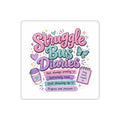Struggle Bus Diaries Sticker | Neurospicy Parent Decal | Support Over Perfection | Mental Health Awareness Sticker
