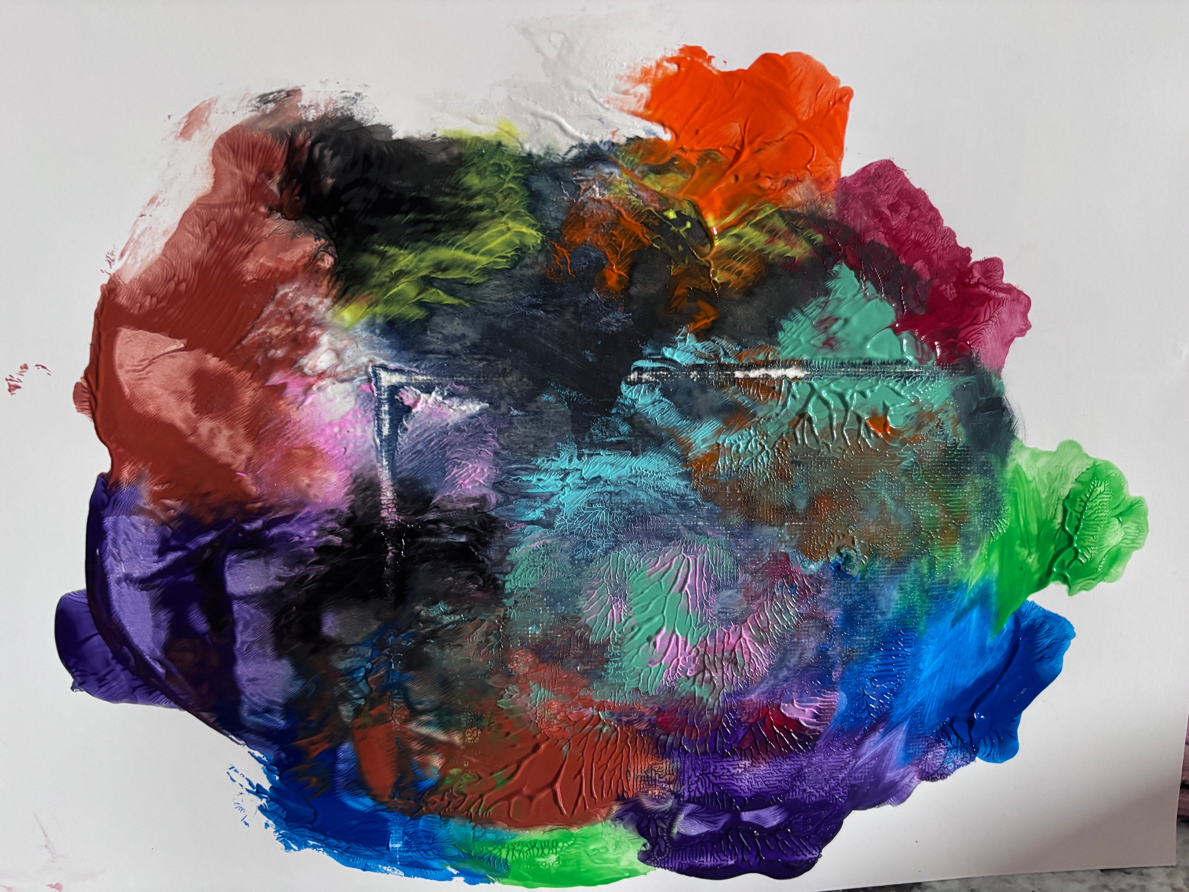 NeuroVibe Fluidity: Emotional Flow Abstract Art Print