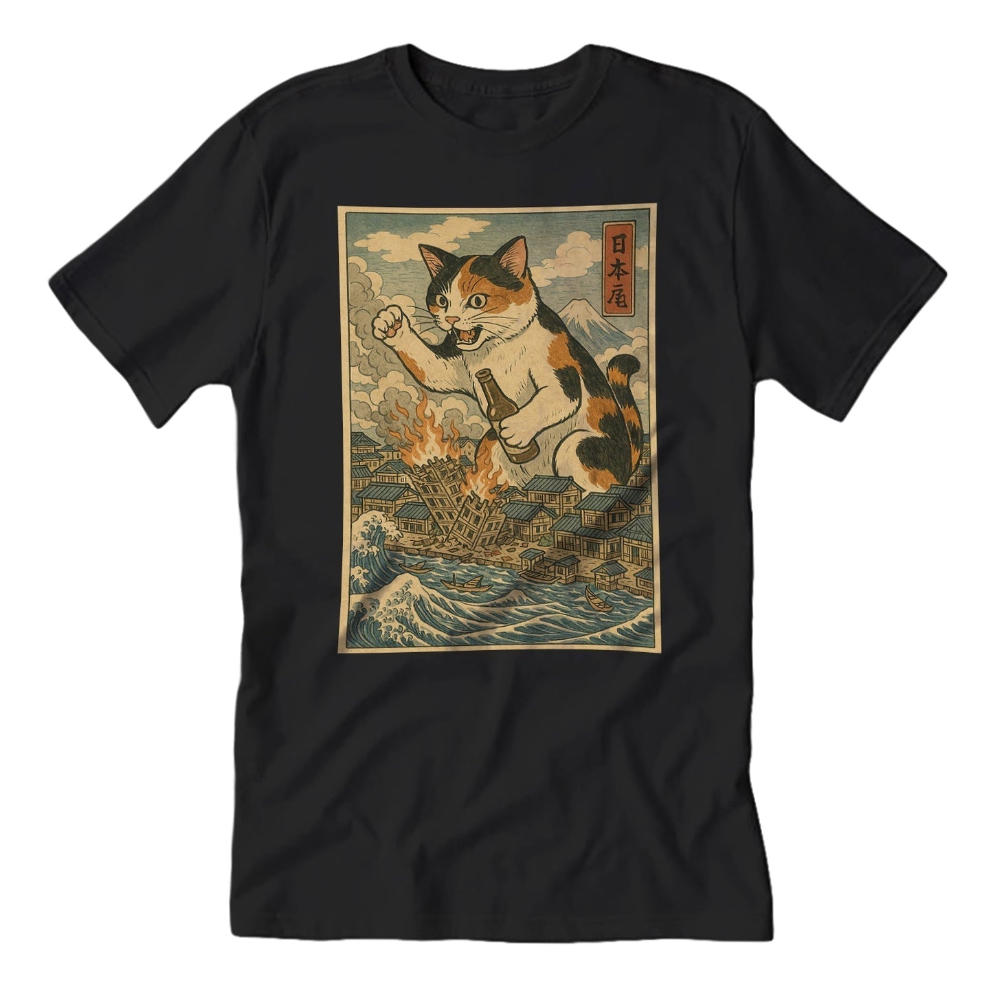 Echoes of Jake: Chaos in Motion (Ukiyo Cat Tee)