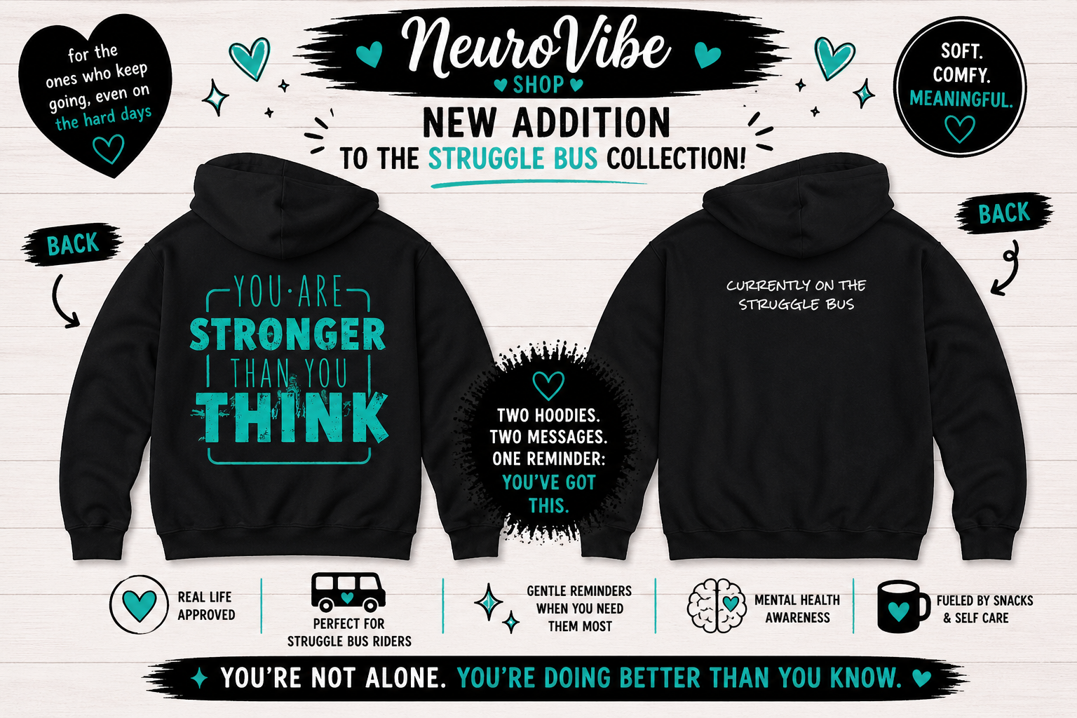 You Are Stronger Than You Think – NeuroVibe Hoodie