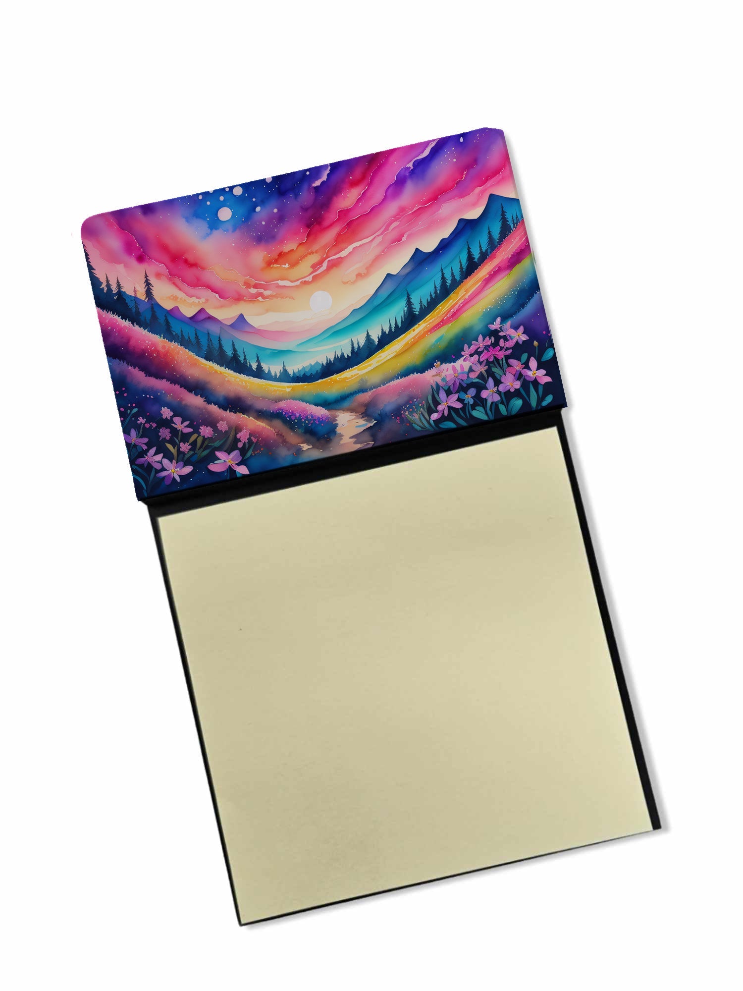 Beautiful watercolor sticky note holder