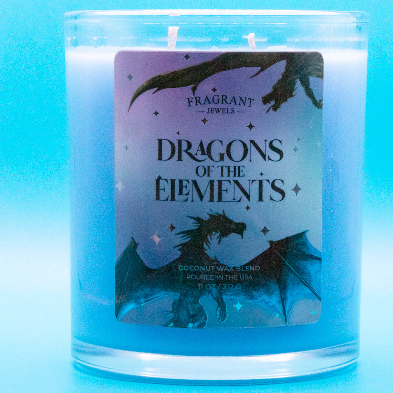 Dragonfire Dreams Candle 🕯️ |Fire Dragon - Jewel Candle (Ringless) (Glass)